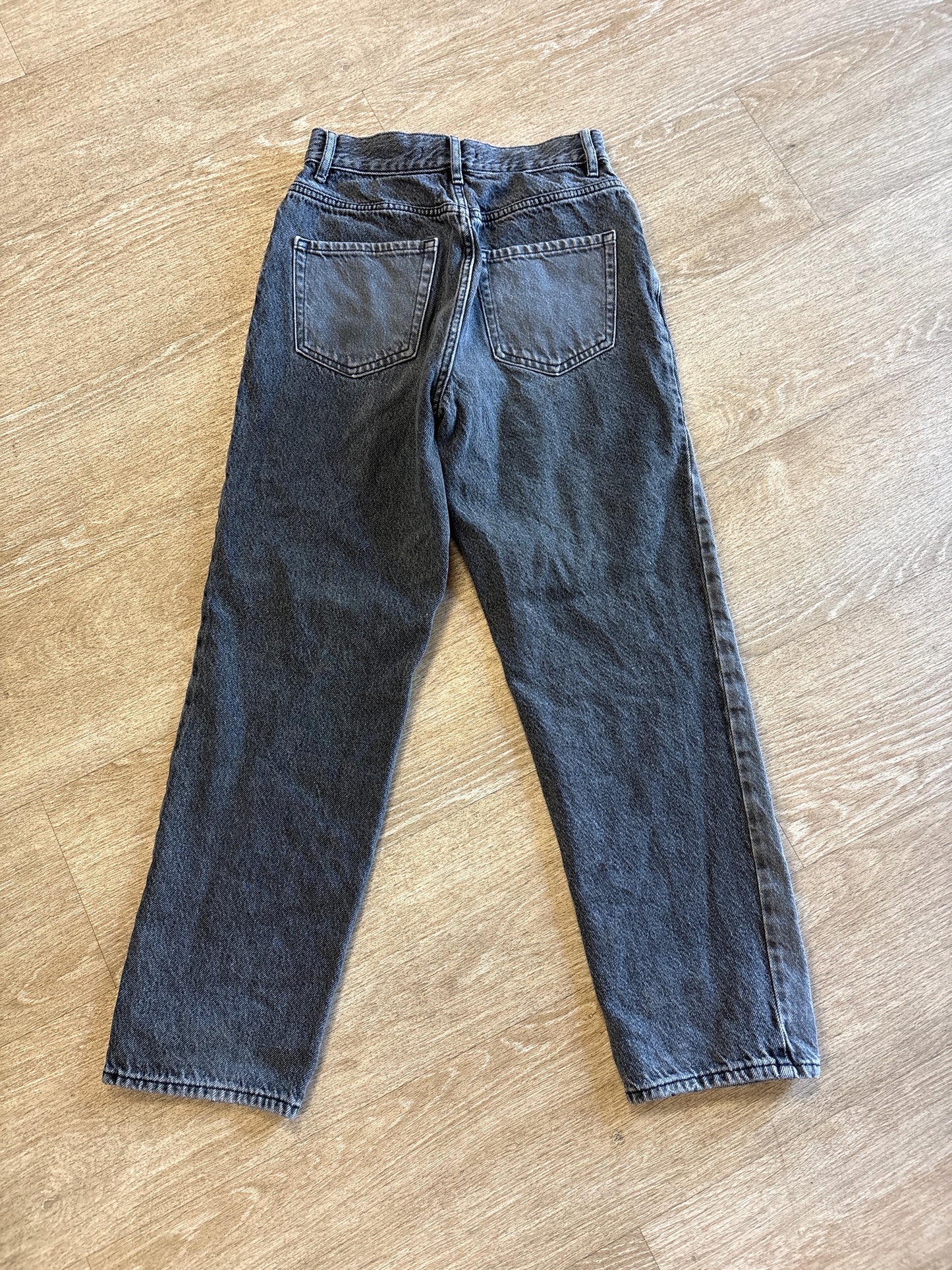 Womens 25 Pacsun High Rise Straight Black Colorblock Denim