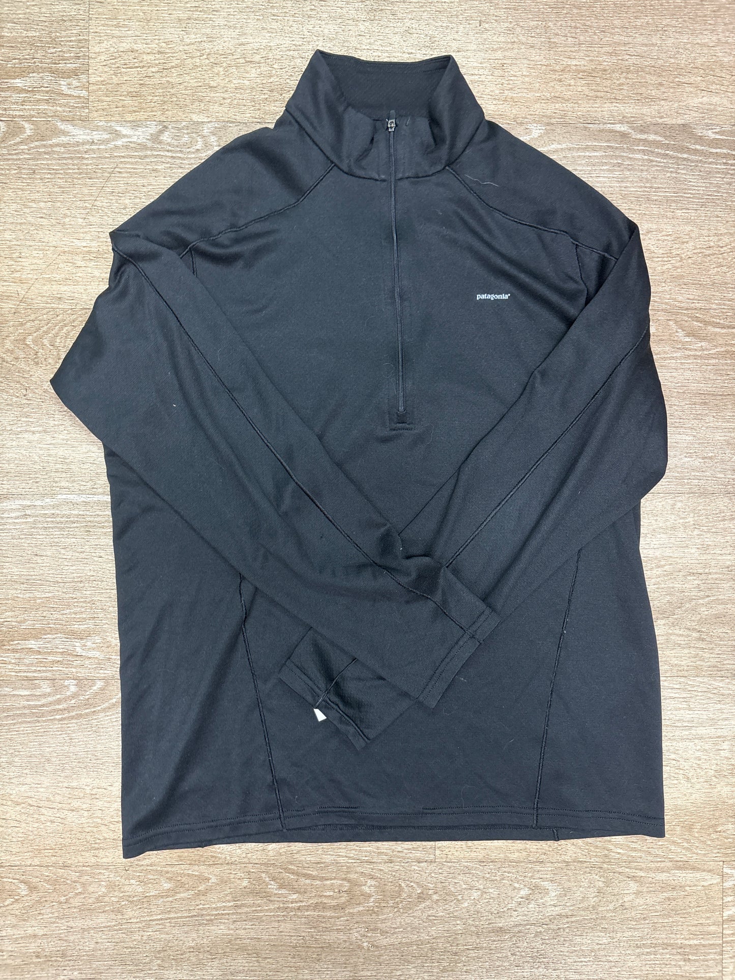 Womens Large Patagonia Black Lightweight Quarter Zip Jacket