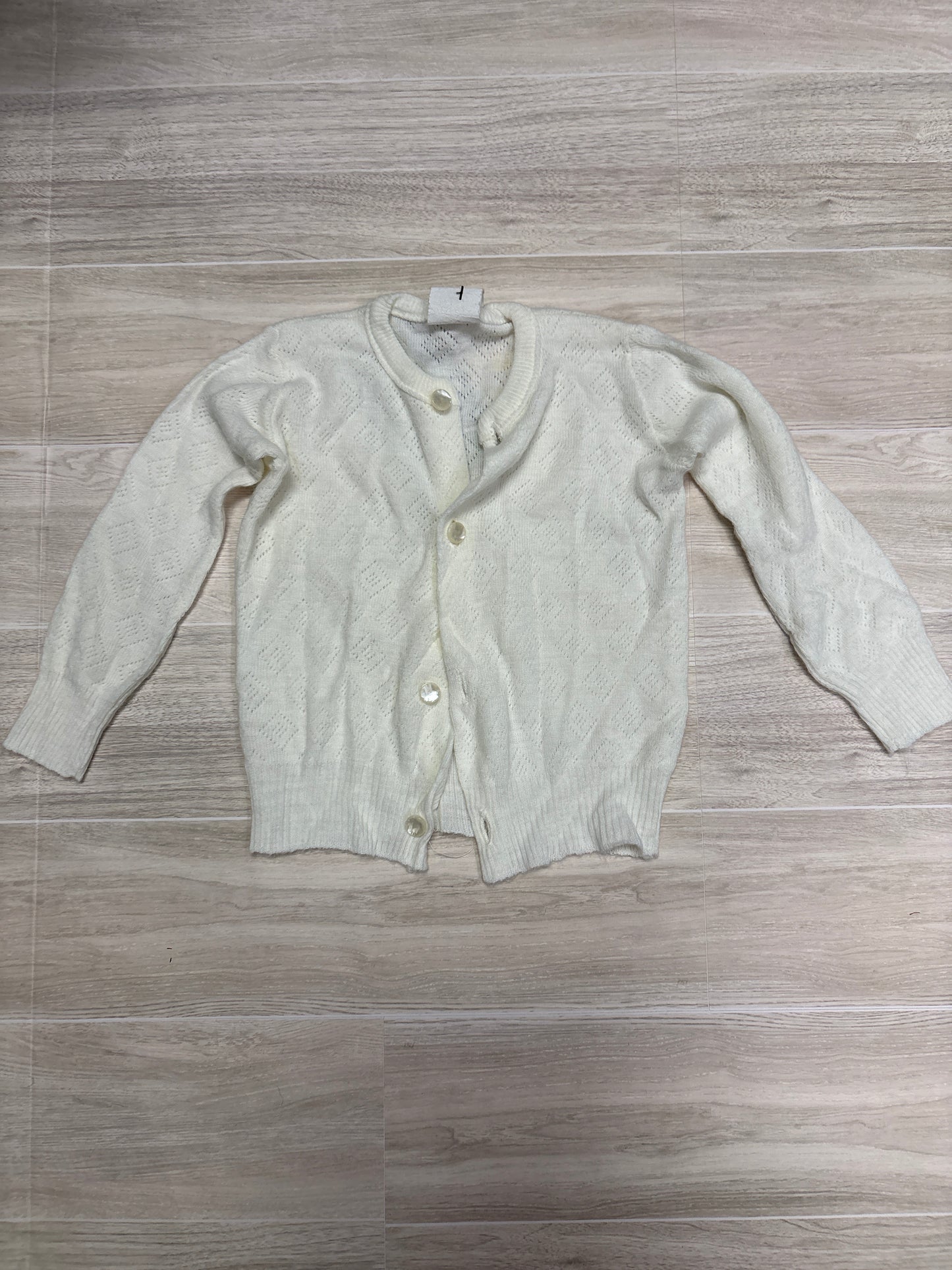Vintage 9m Eyelet Cream Cardigan