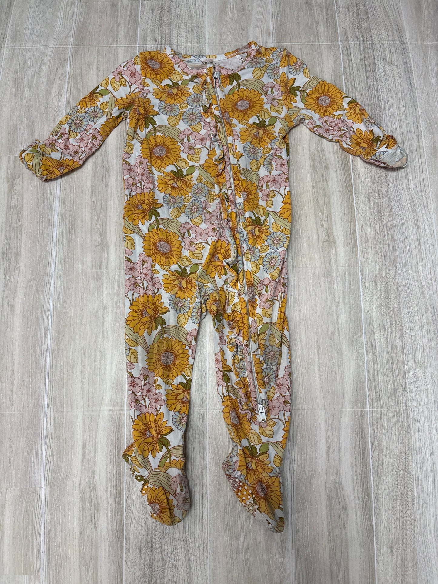 6-9m Angel Dear Sunflower Ruffle Romper