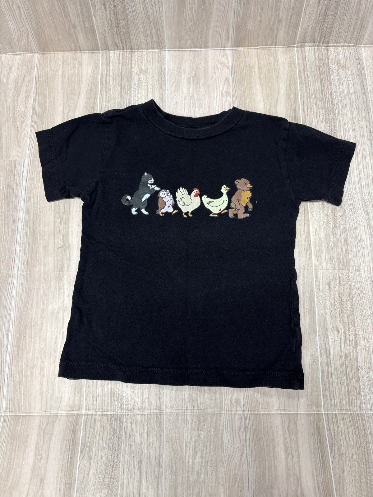 2T Black Animal Graphic Tee