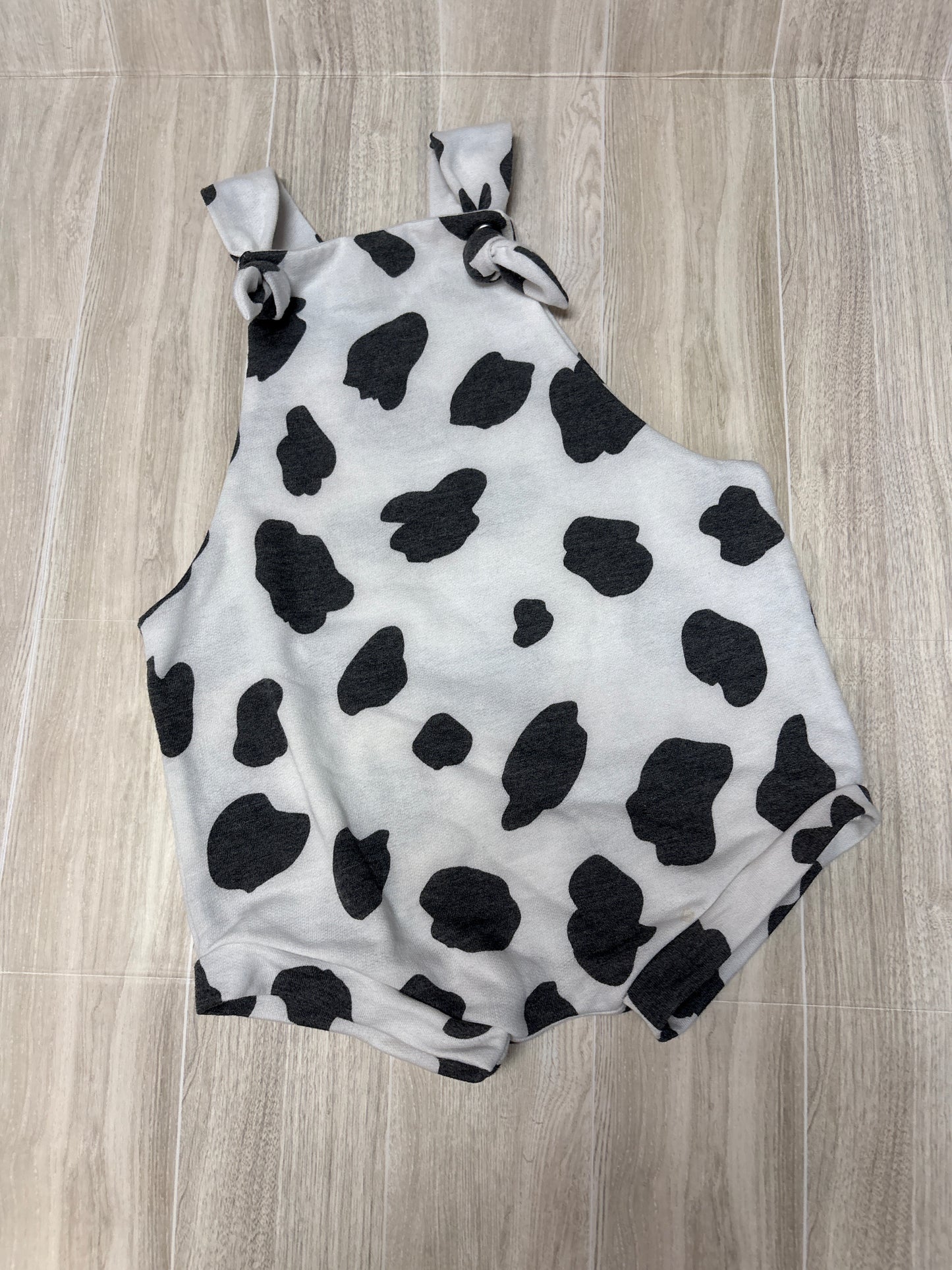 3T QK Handmade Cow Print Knotted Romper - Blemish
