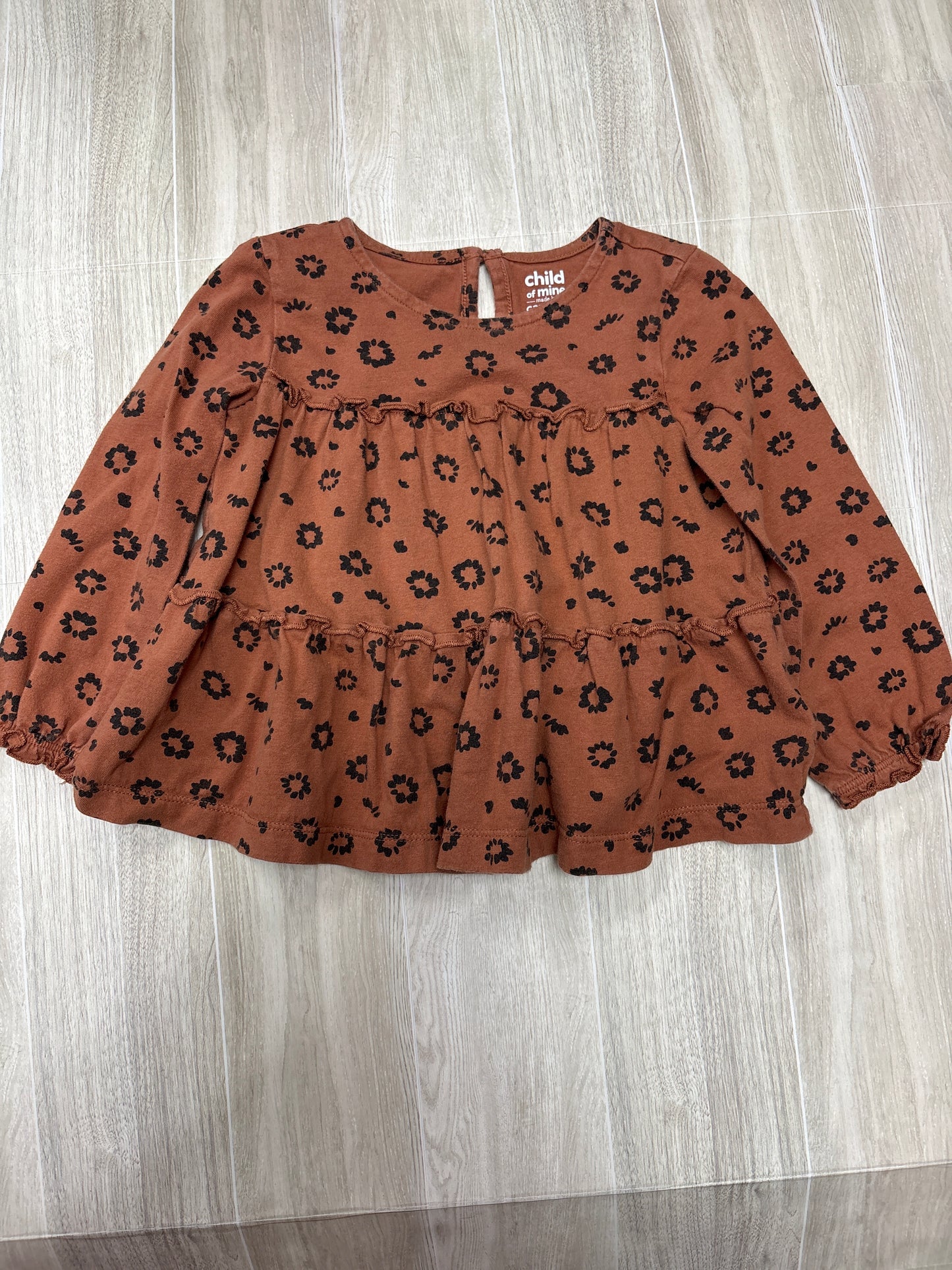 24m Rust Flower Burst Long Sleeve Shirt