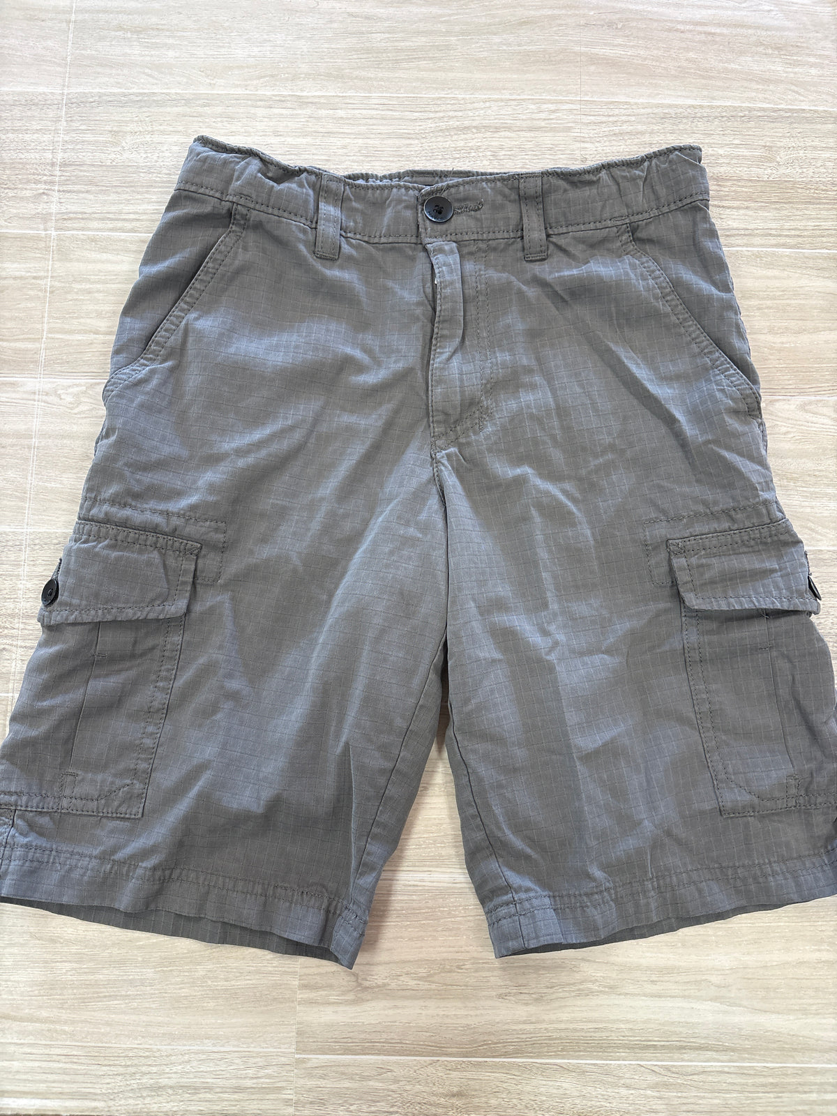 12 Hawk Grey Grid Pocket Shorts