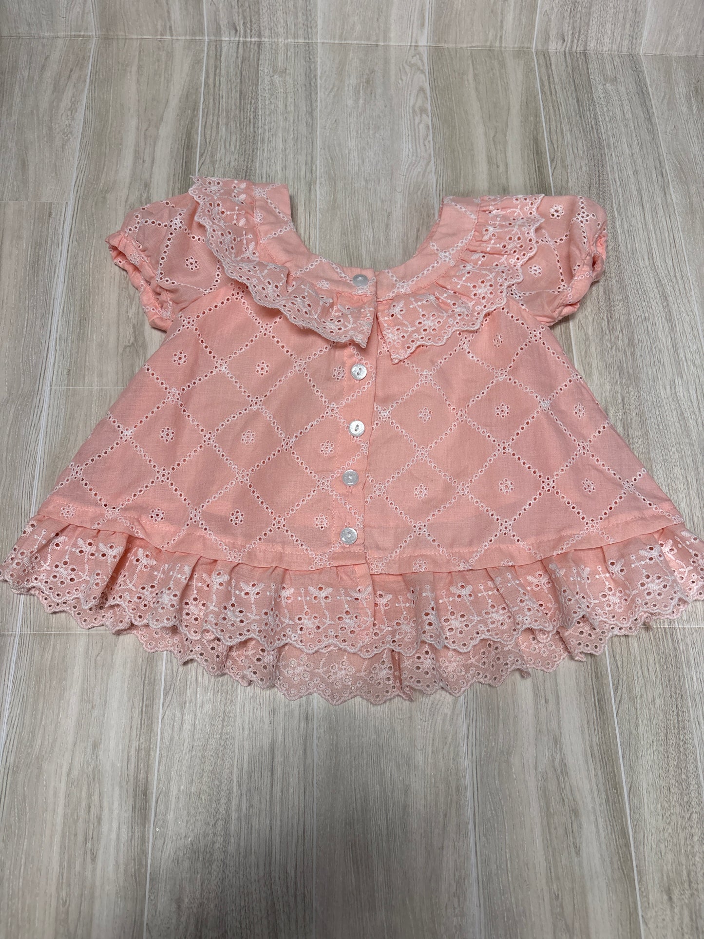 18m Pink Eyelet Top