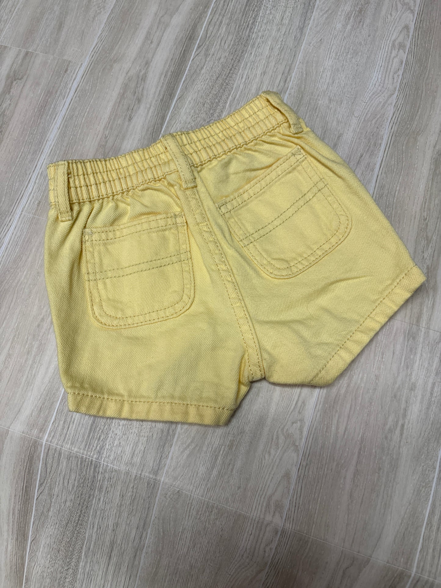 NWT 12-18m Yellow Denim Shorts - Blemish