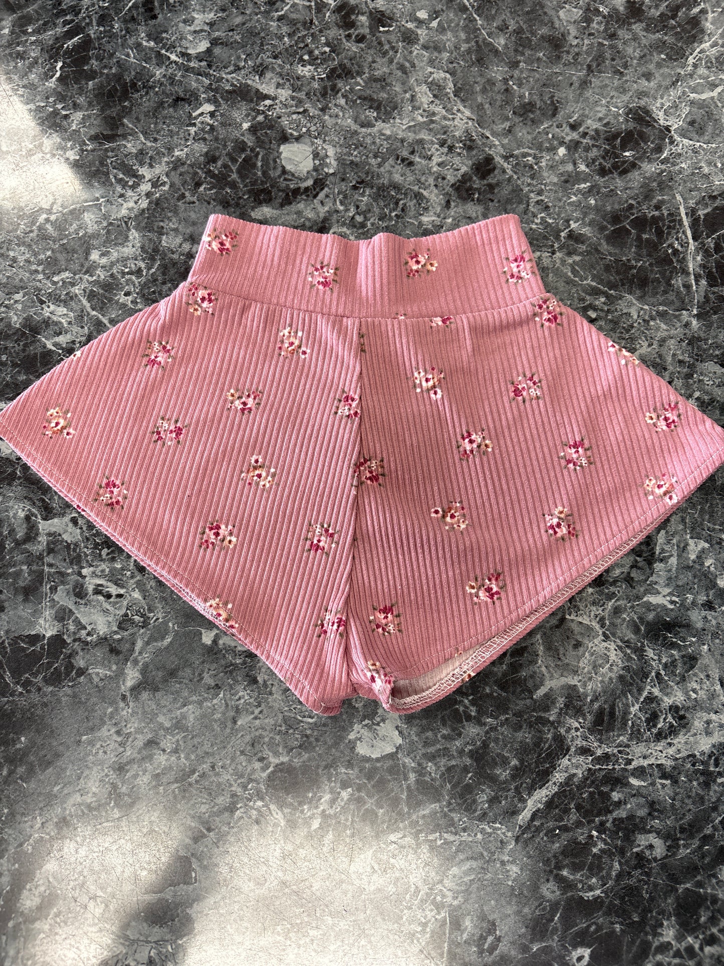 2/3T Mauve Ribbed Floral 2 Piece Set
