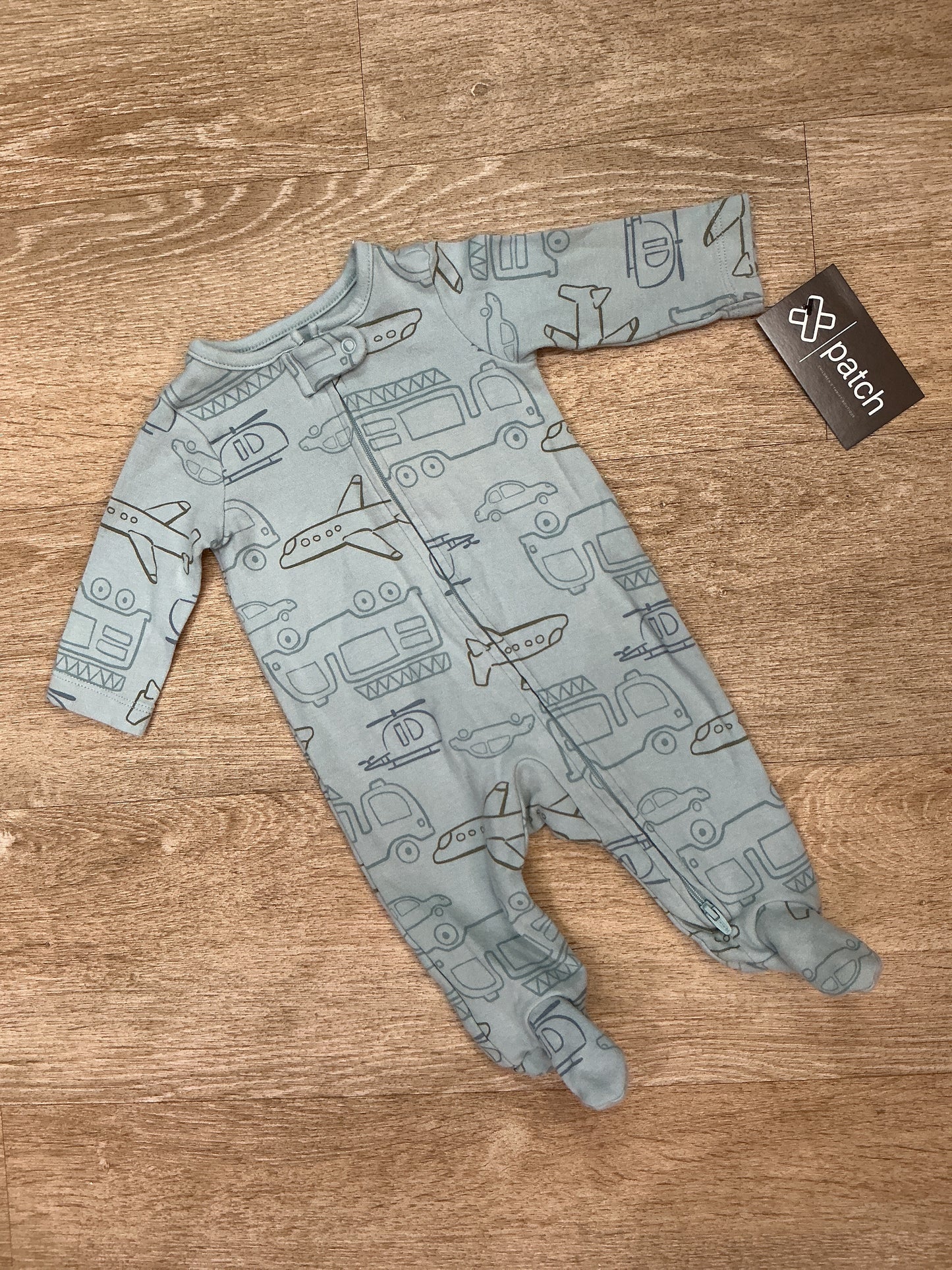 3m Blue Car Footed Pajama