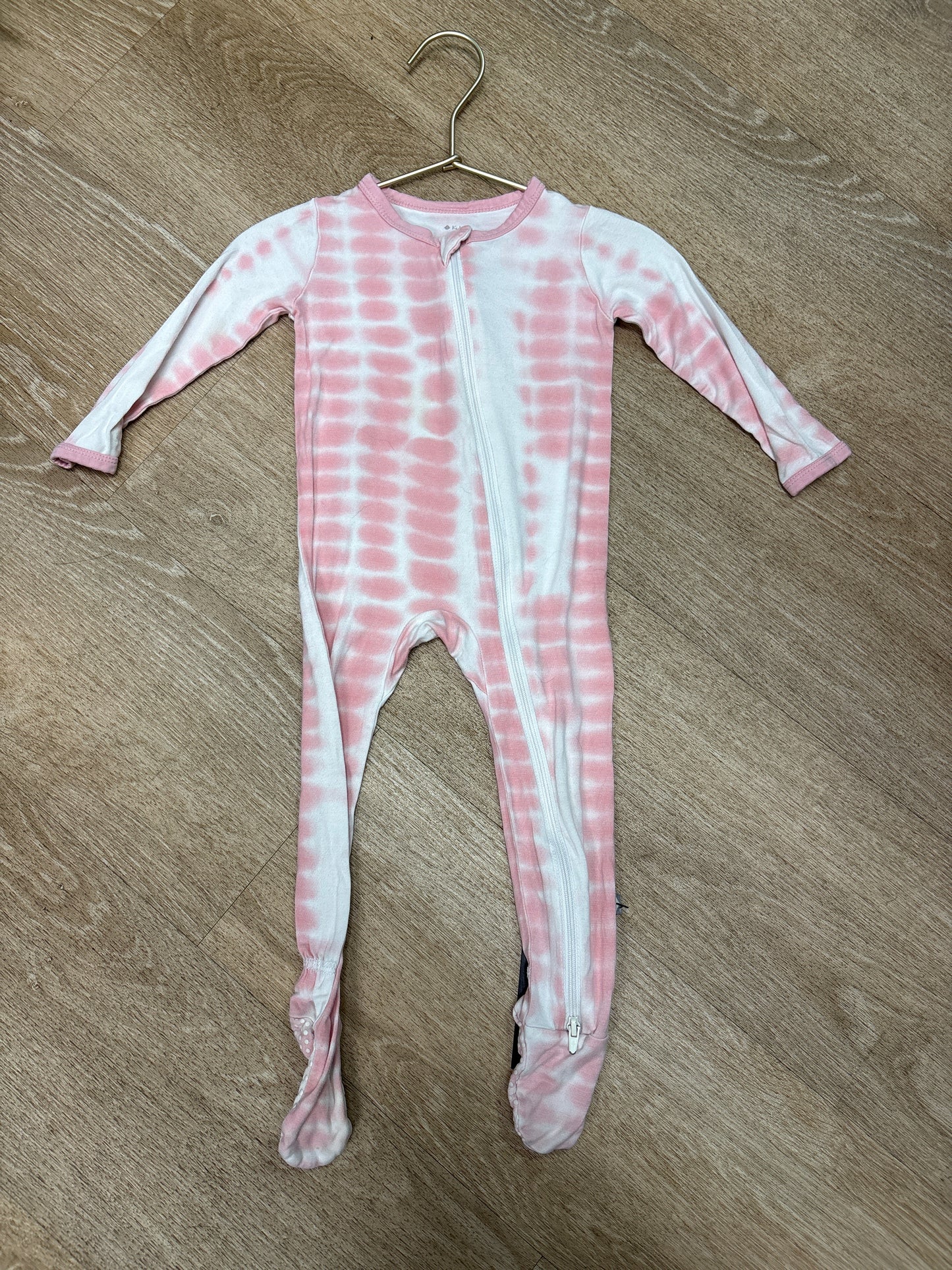 12-18m Kyte Pink Dyed Footed Pajama