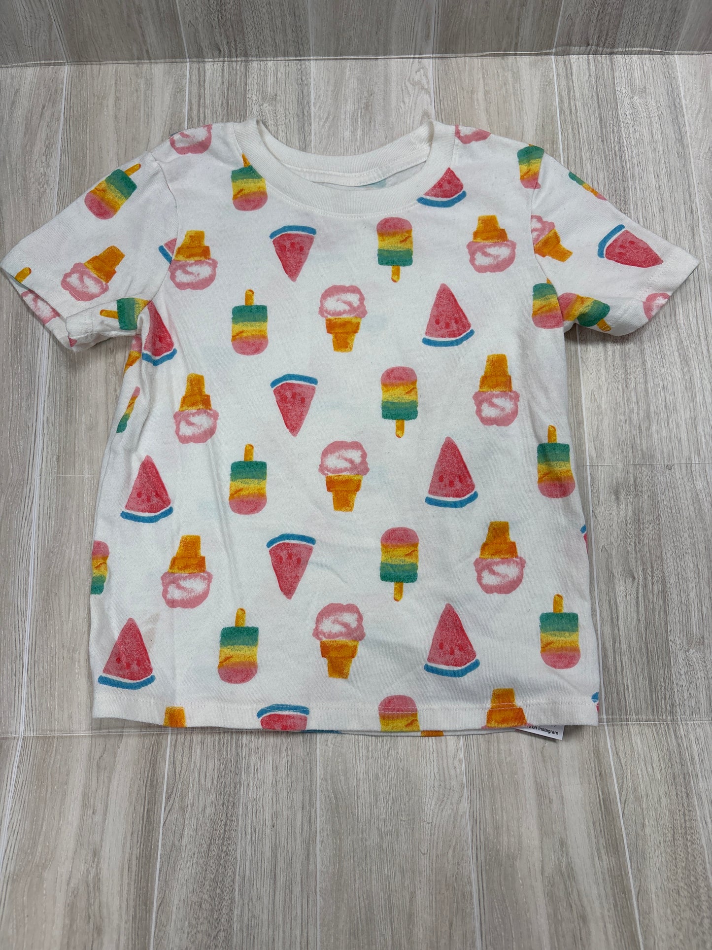 5T Popsicle White Graphic Tee - Blemish