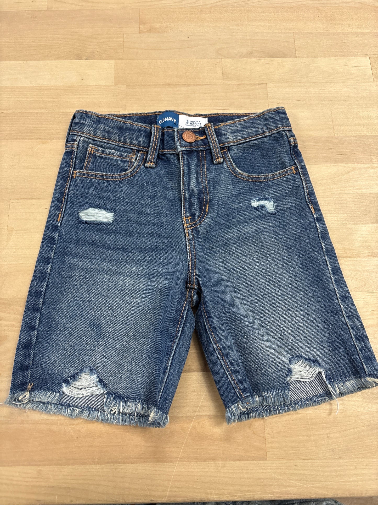 5T Slouchy Straight Dark Wash Shorts