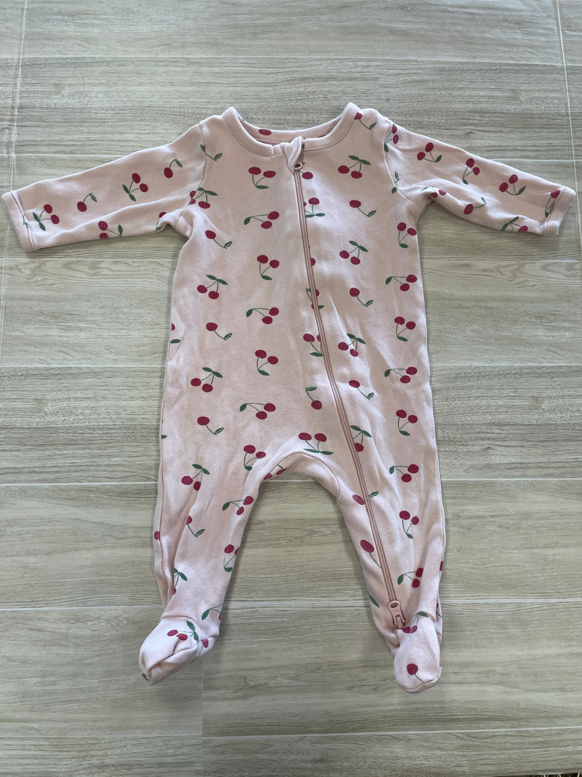 Newborn Light Pink Cherry Pajama