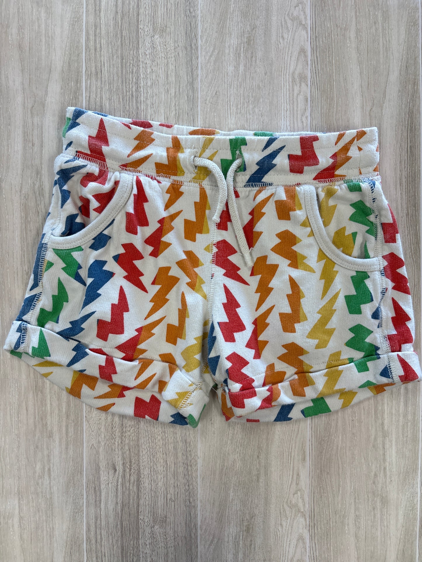 2T Rainbow Lightening Bolt Soft Shorts
