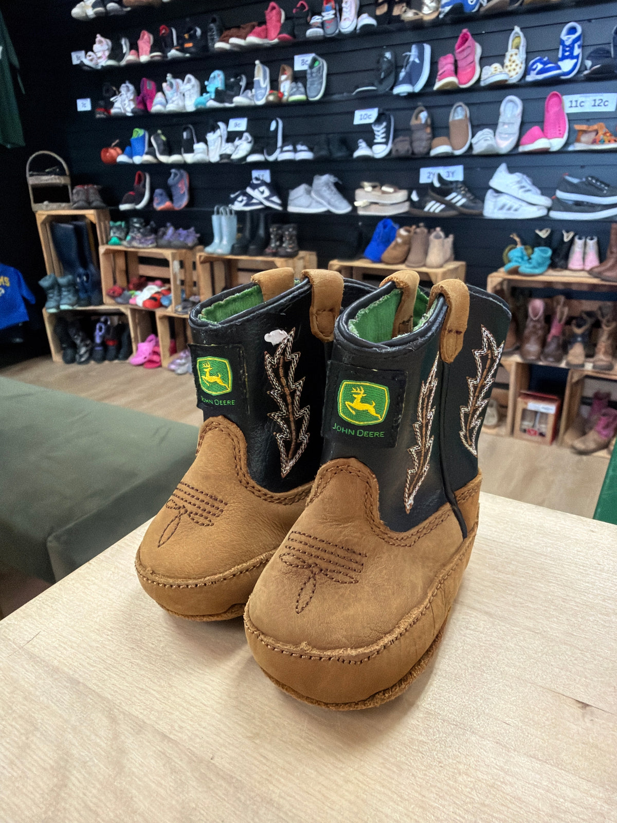 Infant Black/Brown John Deere Western Boots