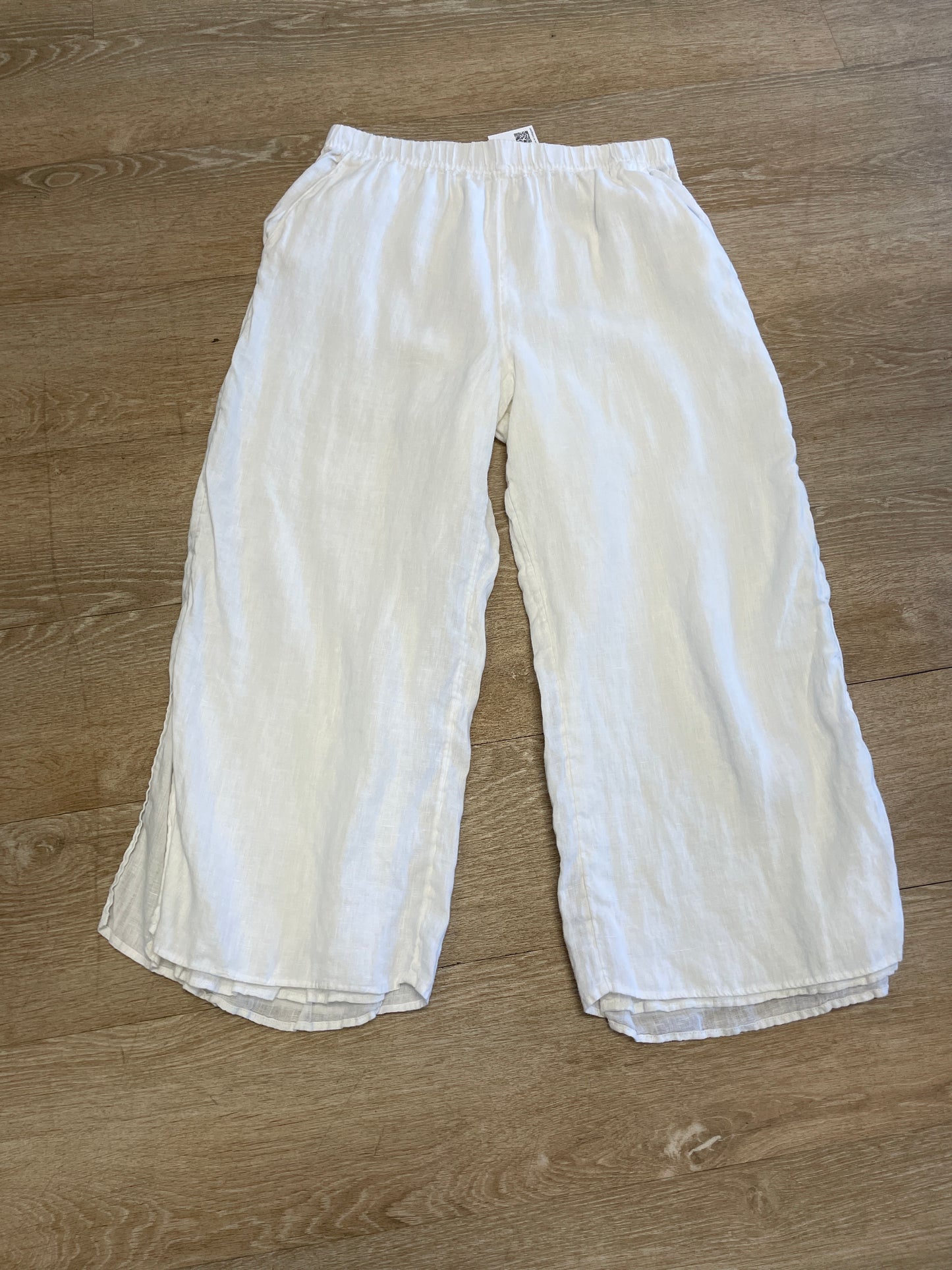 Womens Medium White Linen Pant - Blemish