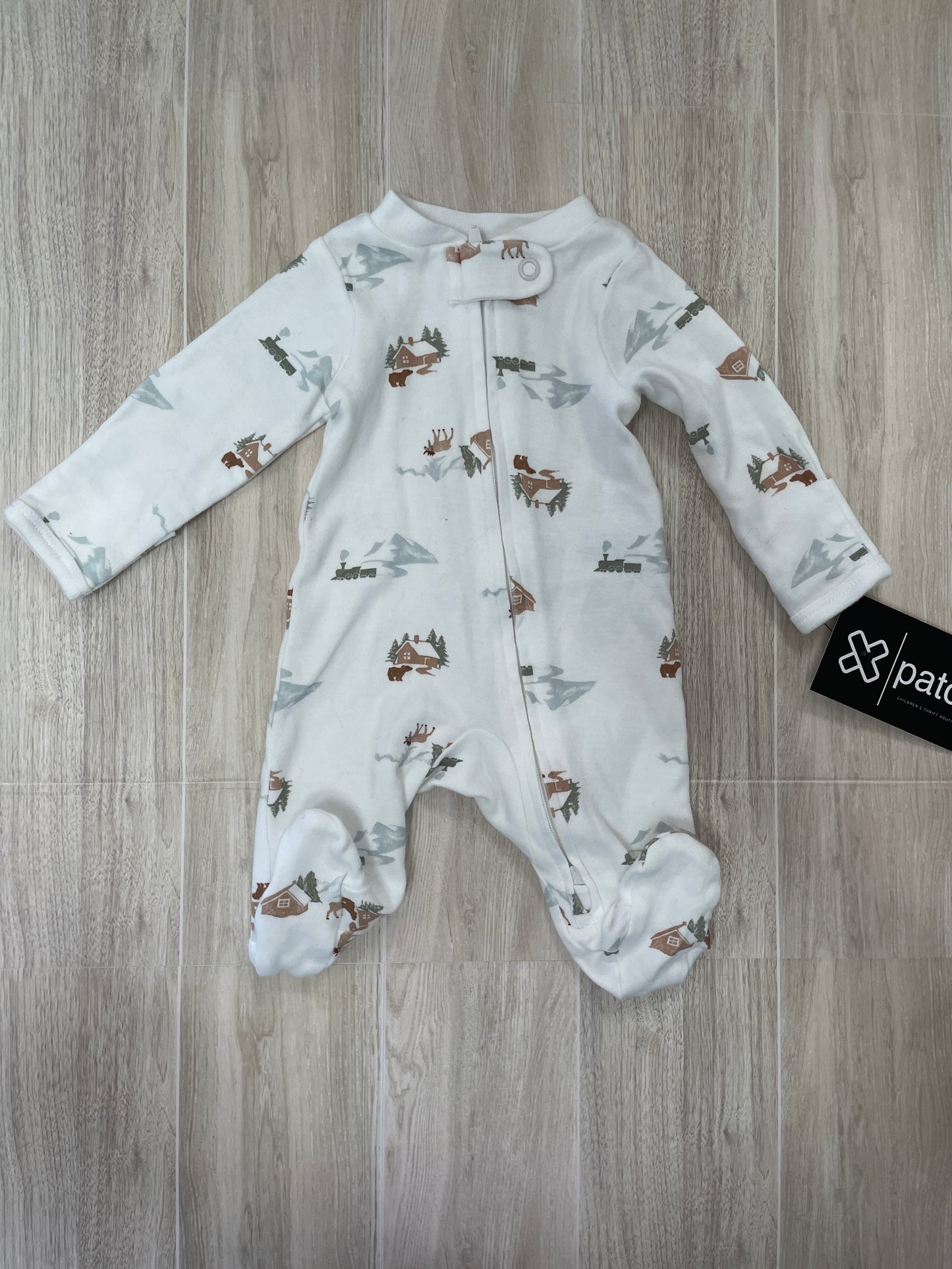 Preemie Winter Cabin Pajama