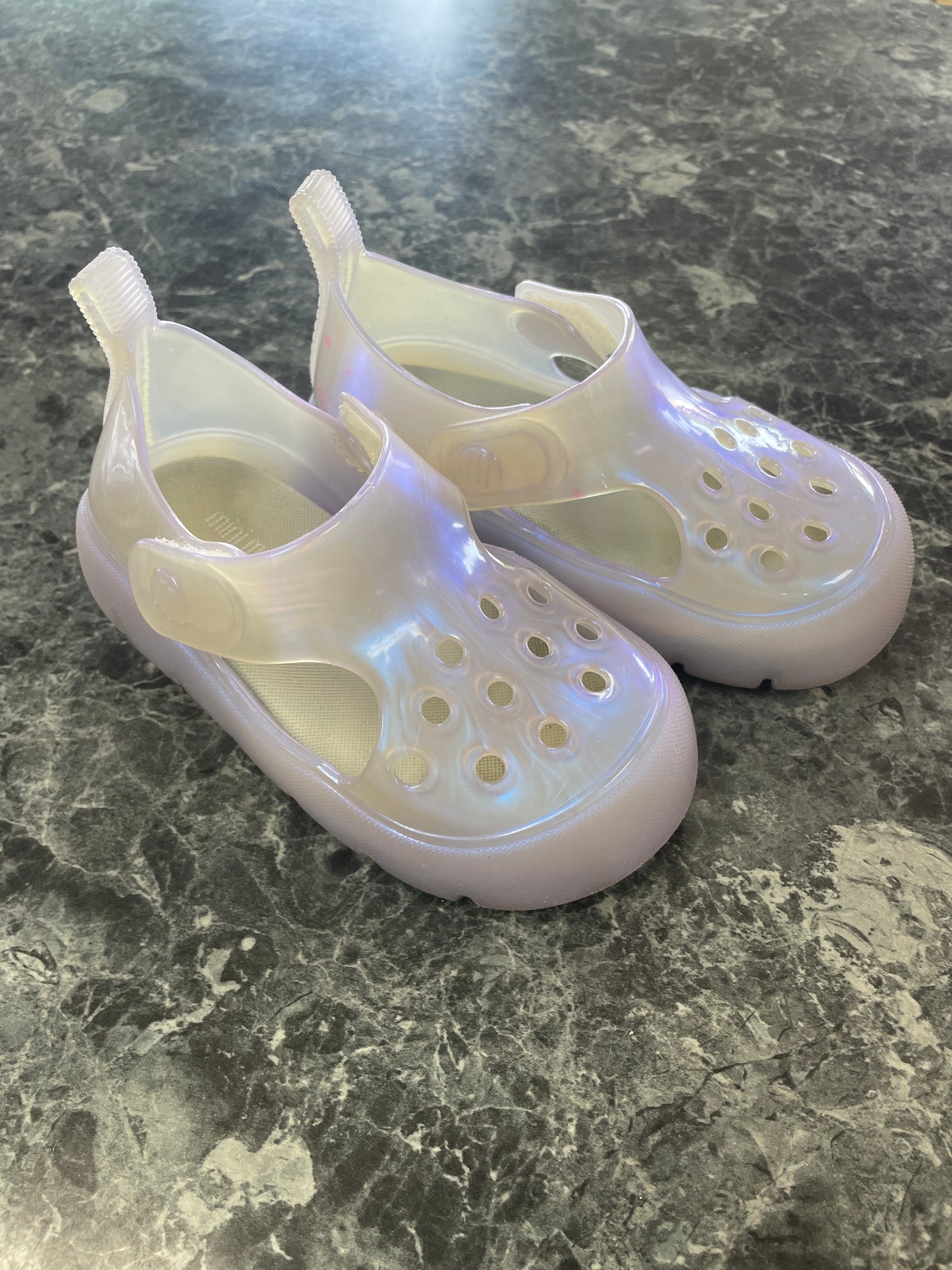 7c Mini Melissa Iradescent Jelly Platform Shoes