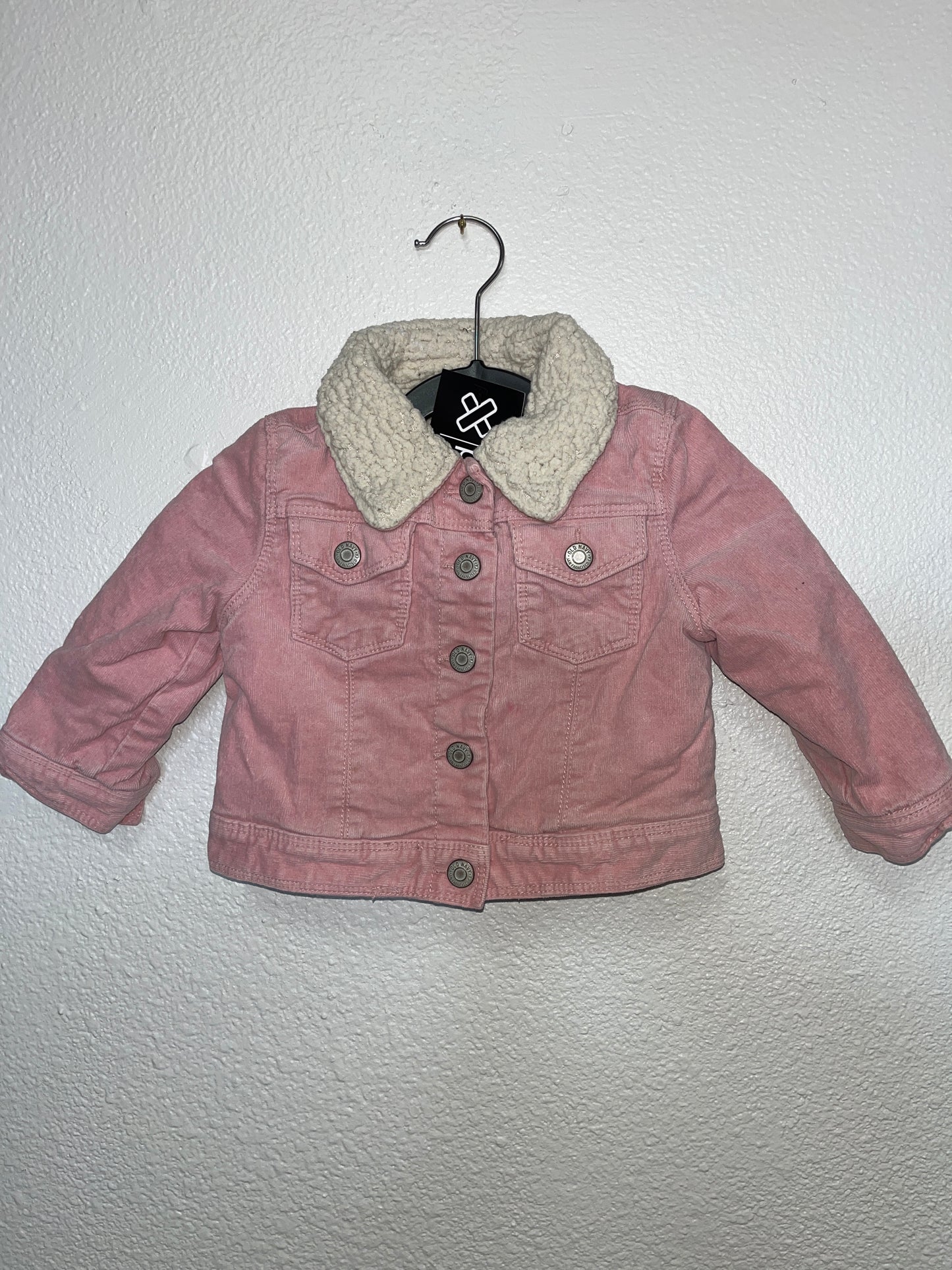 12-18m Pink Corduroy Sherpa Lined Jacket