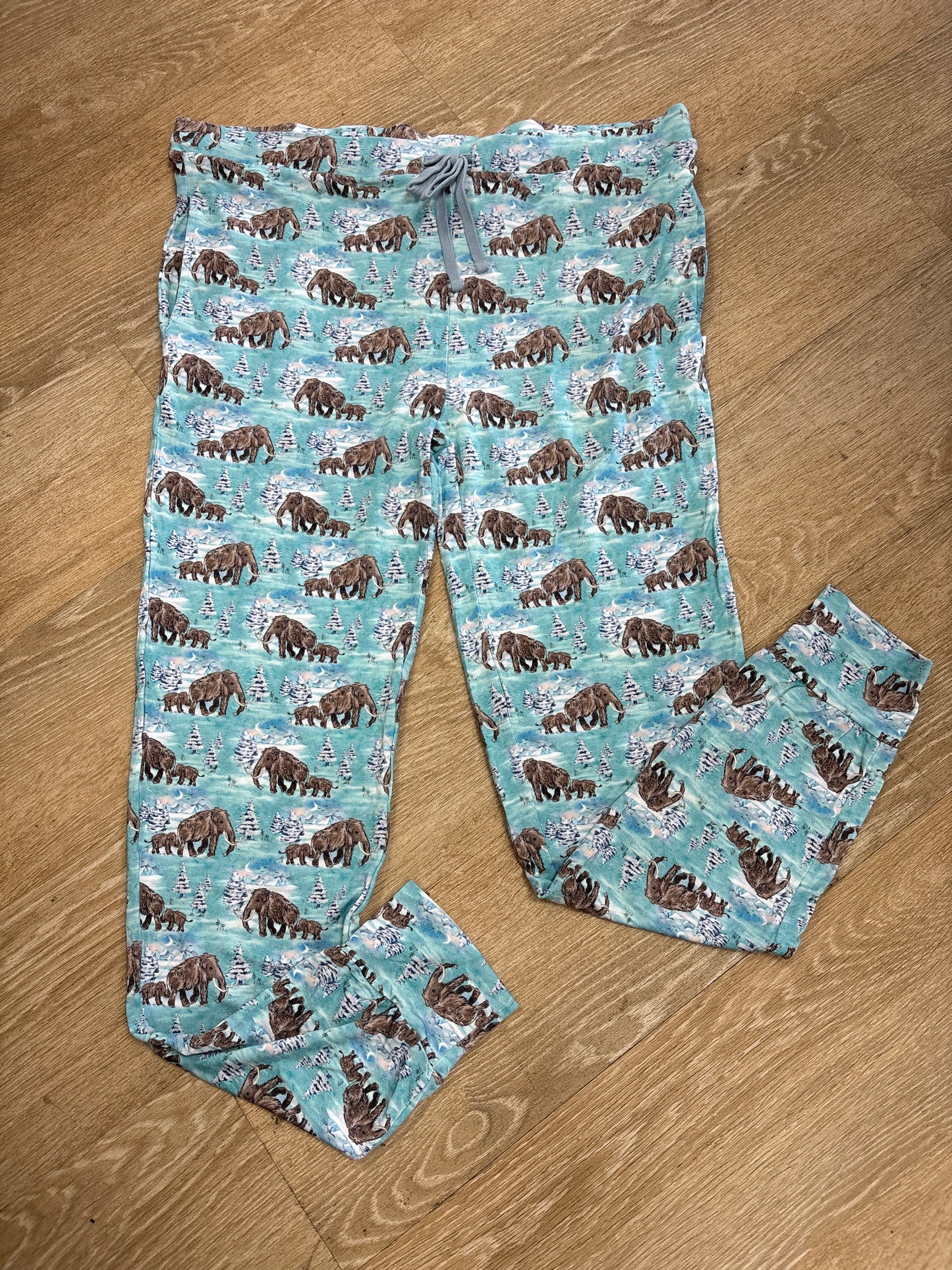 Womens XL Kind Thing Blue Mammoth Pajama Pant