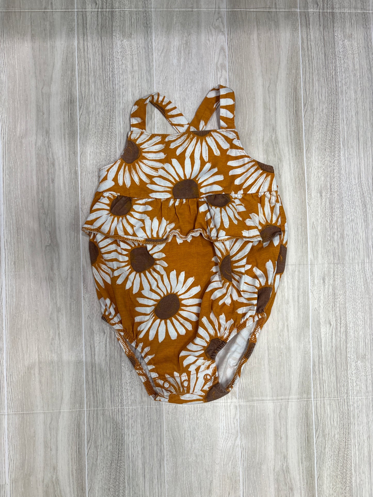 NWT 6m Mustard Sunflower Bodysuit