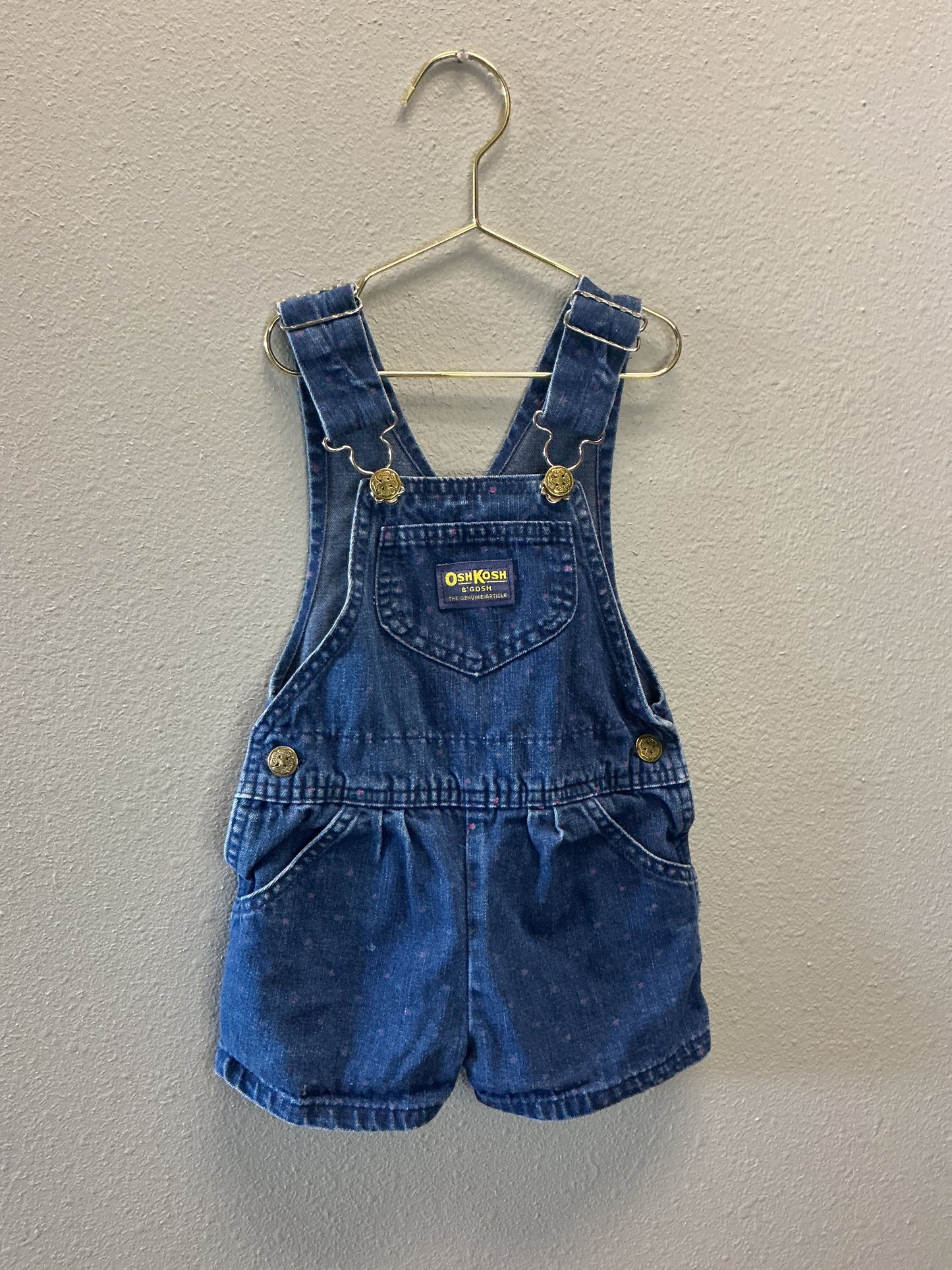 Vintage 18-24m Oshkosh Floral Pleated Shortall