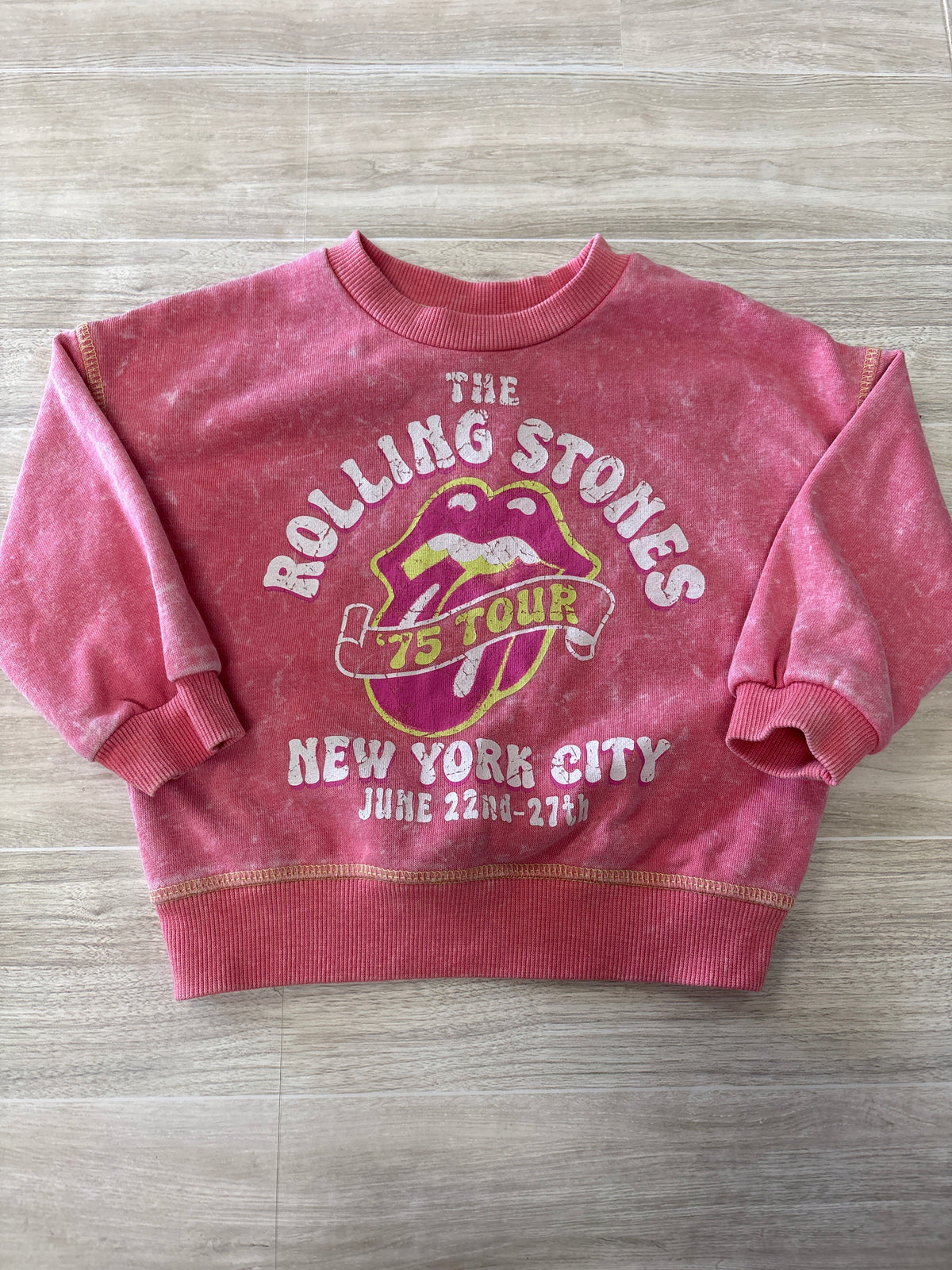 18m Heathered Pink Rolling Stones Crewneck
