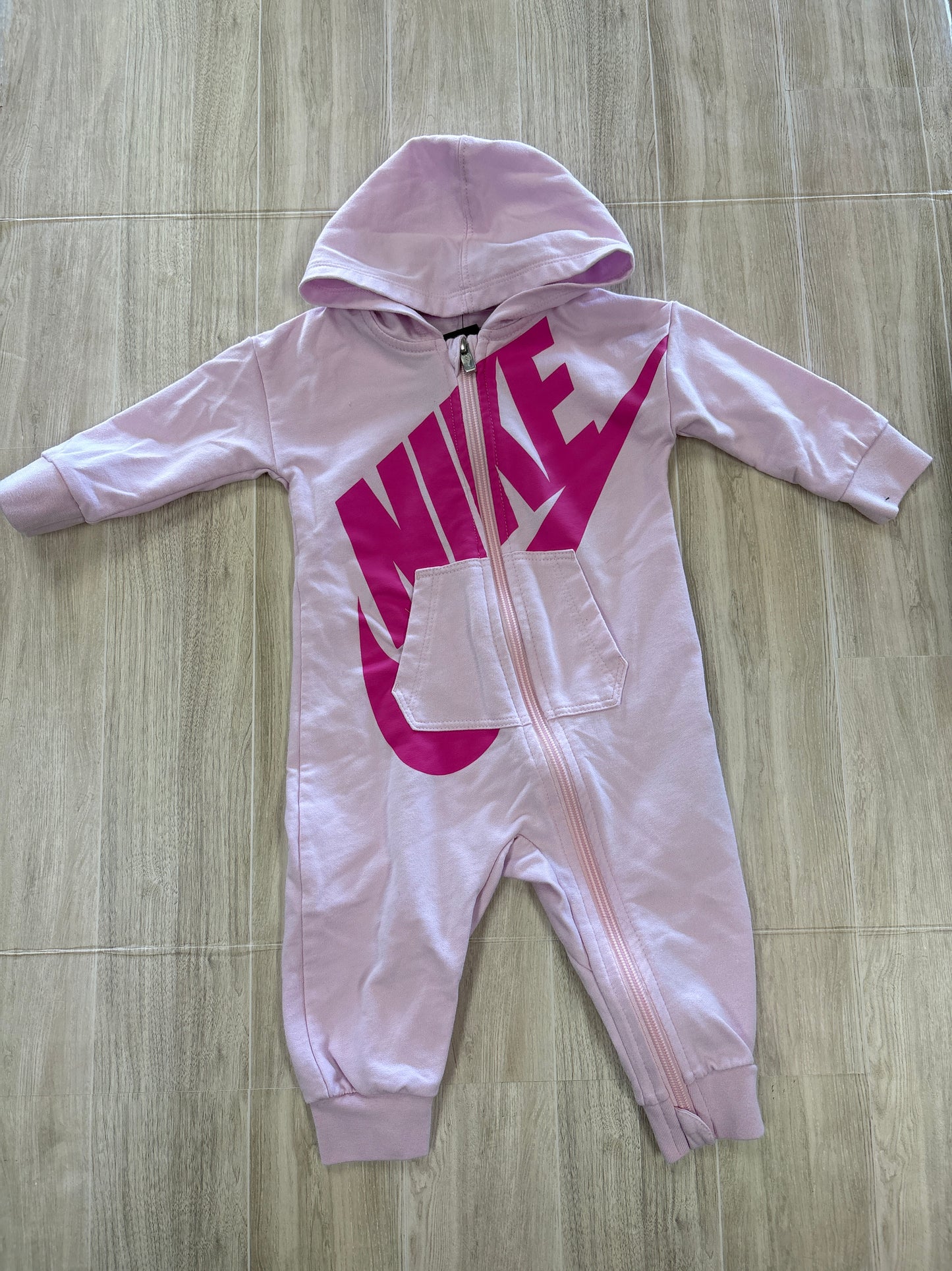 9m Pink Nike Long Sleeve Hooded Jumpsuit