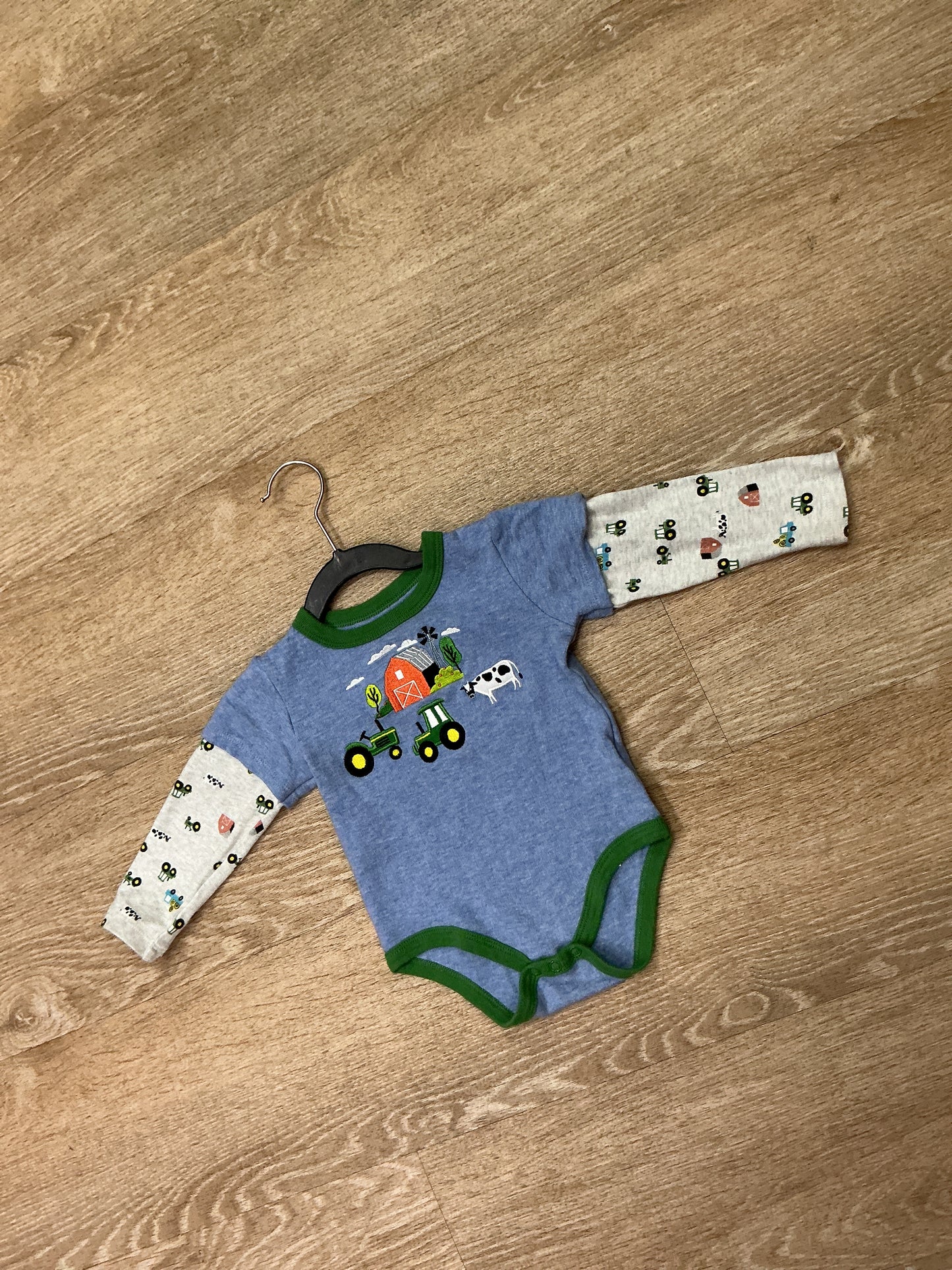 9-12m John Deere Long Sleeve Onesie