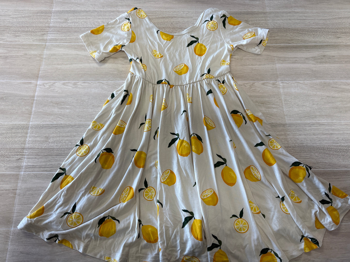 3T Kyte Beige Lemons Twirl Dress