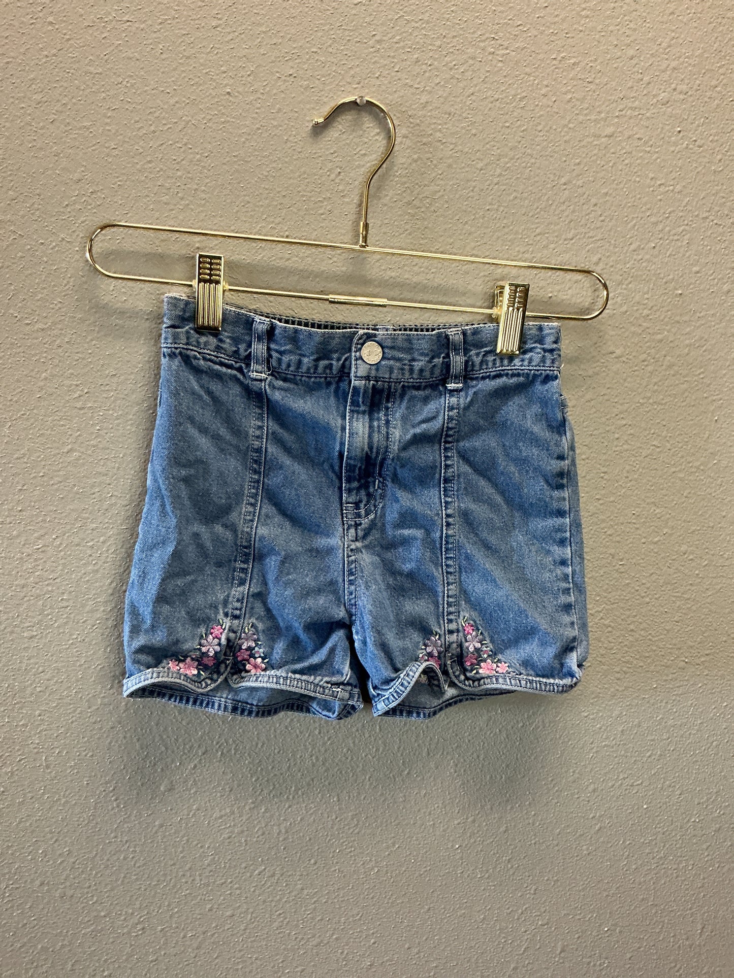 4T VINTAGE Faded Glory Denim Shorts with Flower Detail