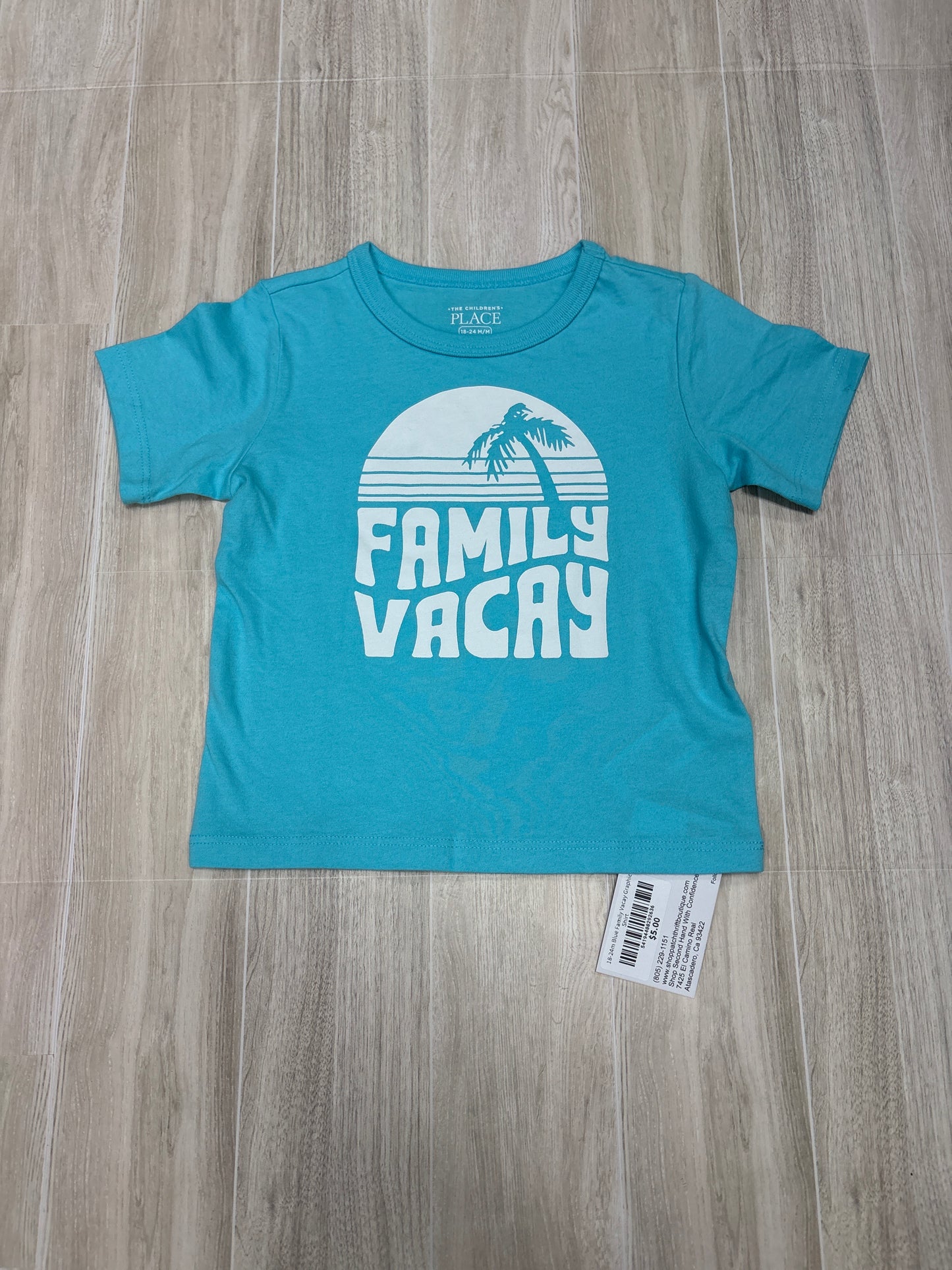 18-24m Blue Family Vacay Graphic Shirt
