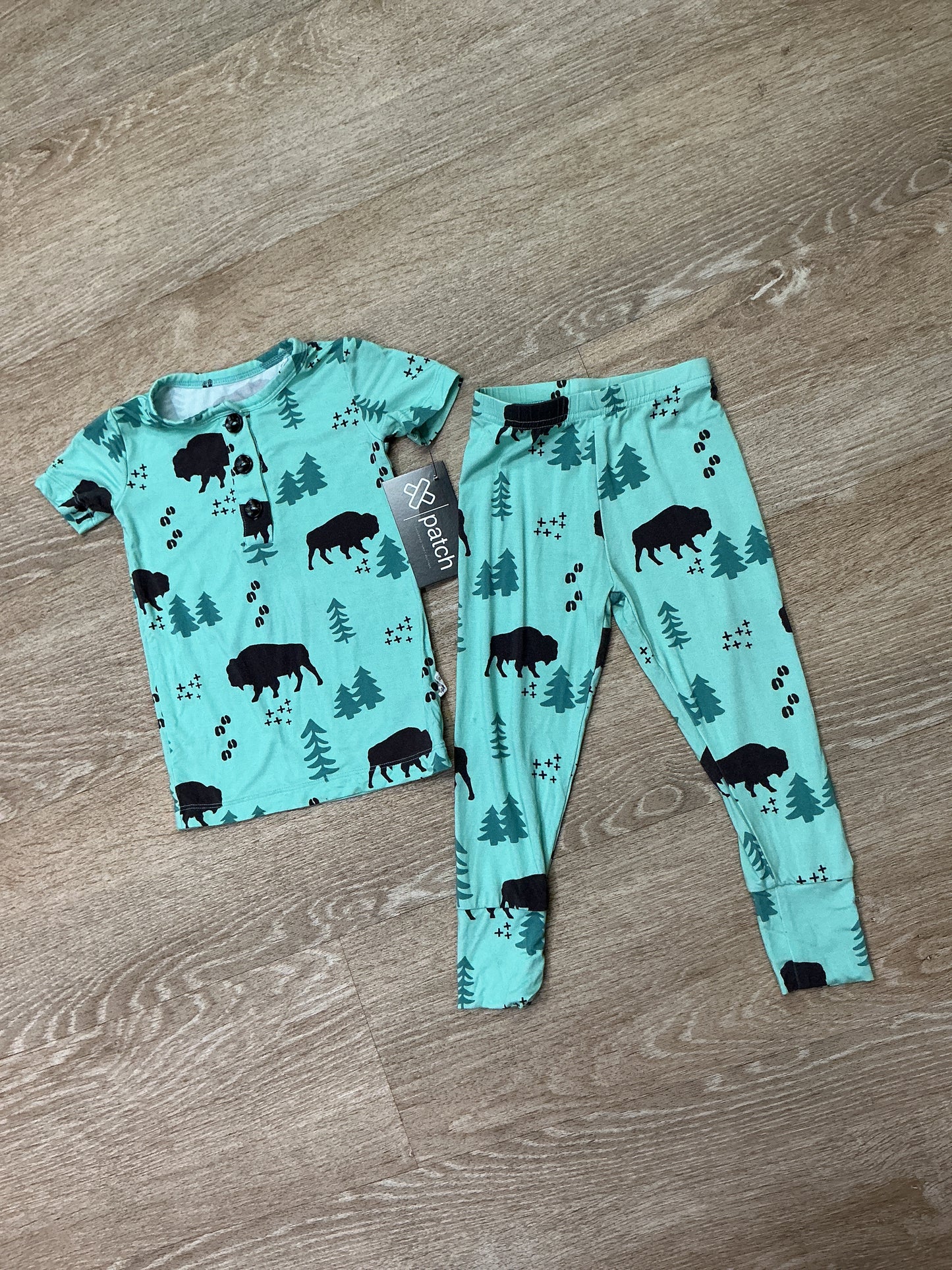 24m Gigi & Max Buffalo 2 Piece Pajama Set