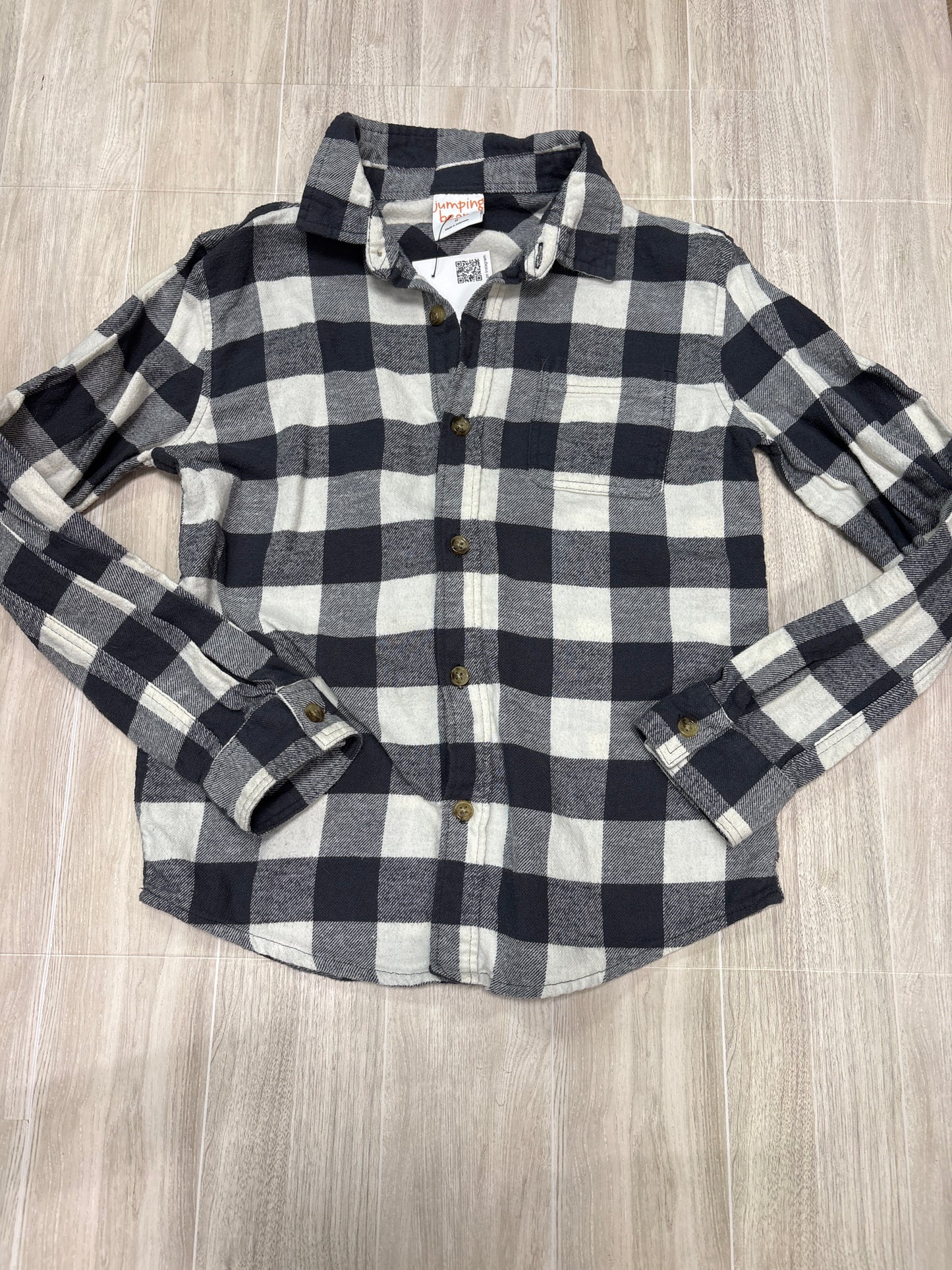 8 Grey/White Plaid Flannel