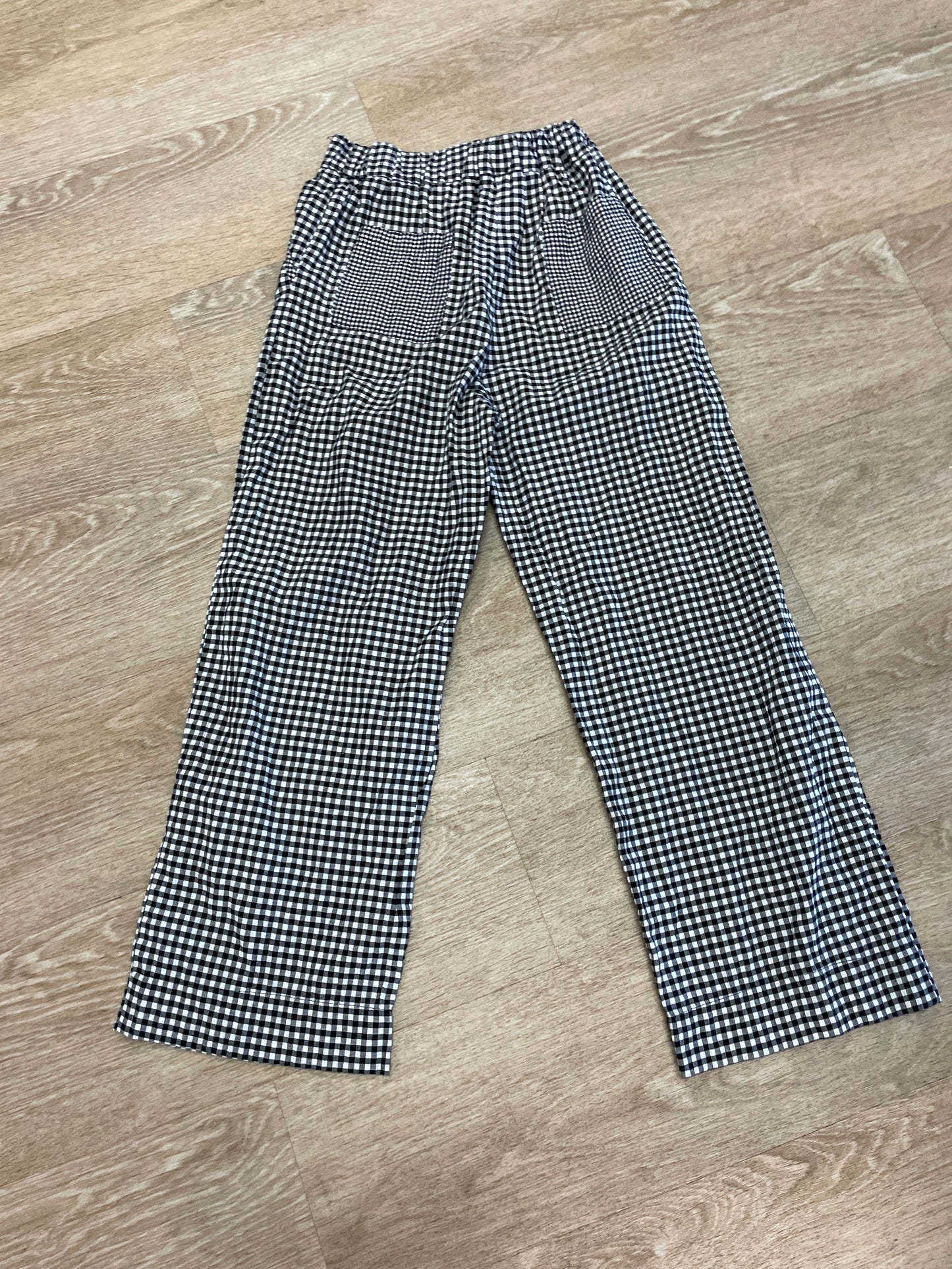 11/12 Zara Black/White Gingham Wide Leg Pants