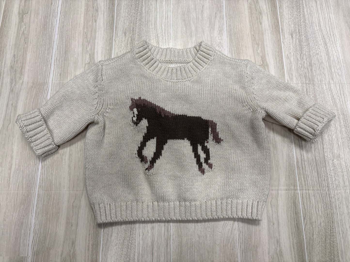 3m Little Planet Organic Knit Horse Sweater