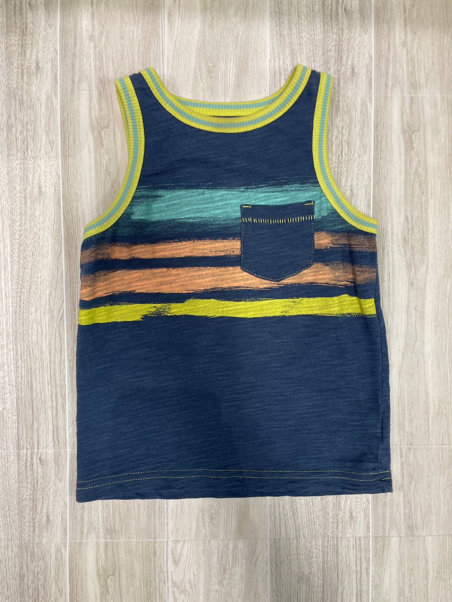 2T OshKosh Blue/Yellow Multi Striped Tank