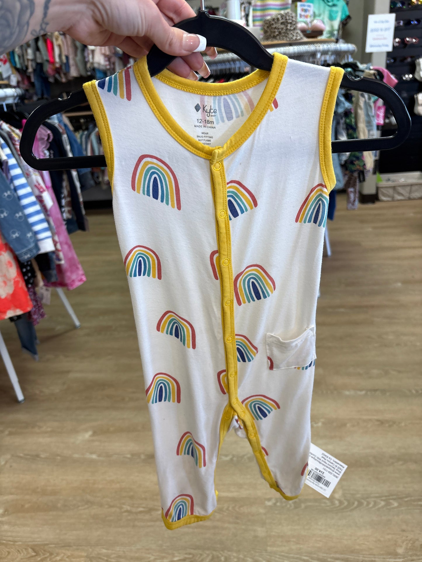 12-18m Kyte Rainbows Shortie Tank Romper