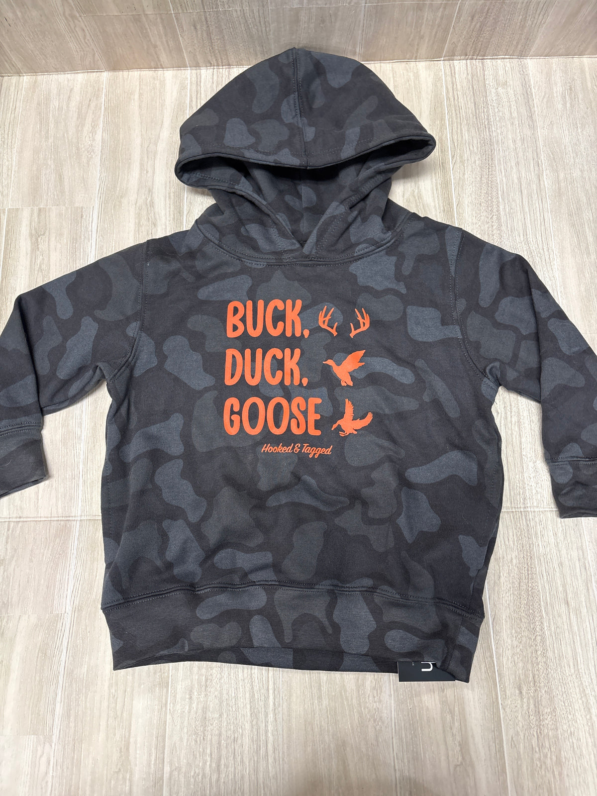 4T Dark Camo Buck Duck Goose Graphic Hoodie