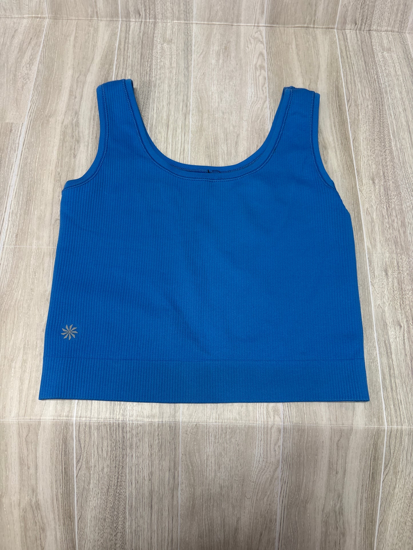 Womens Small Bright Blue Ribbed Tank
