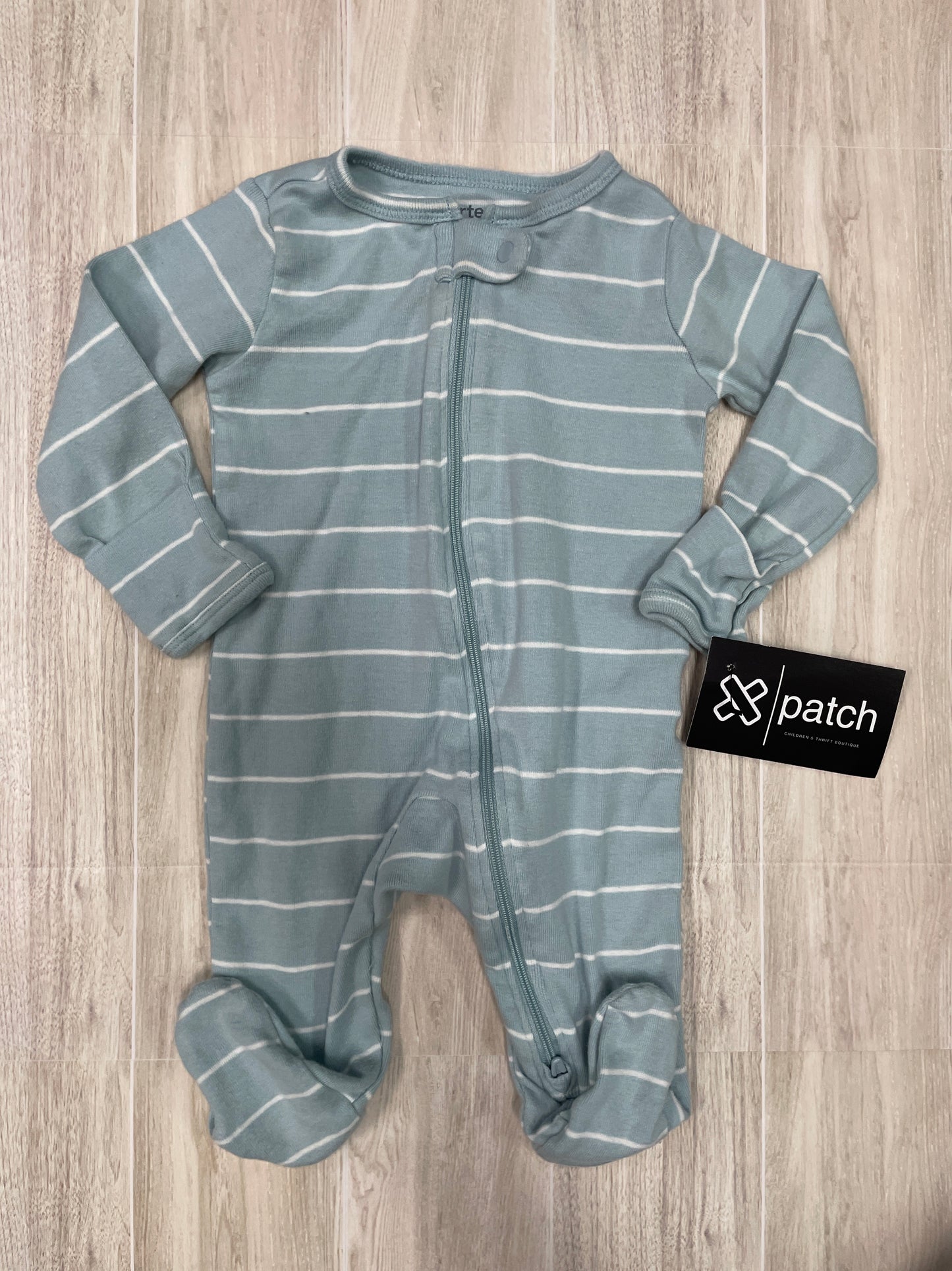 3m Blue Striped Footed Pajama