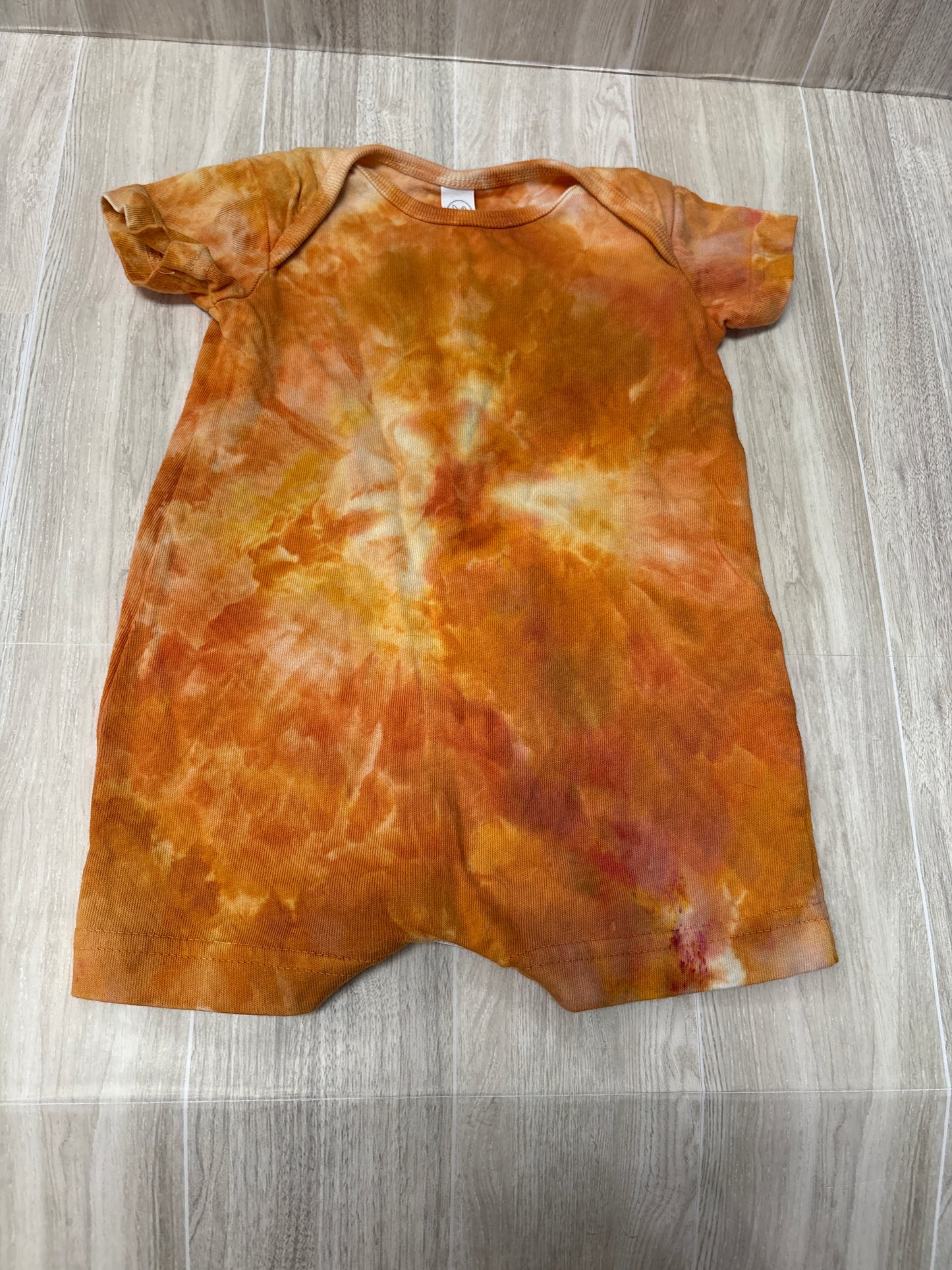 6m Orange Dyed Shortie Romper