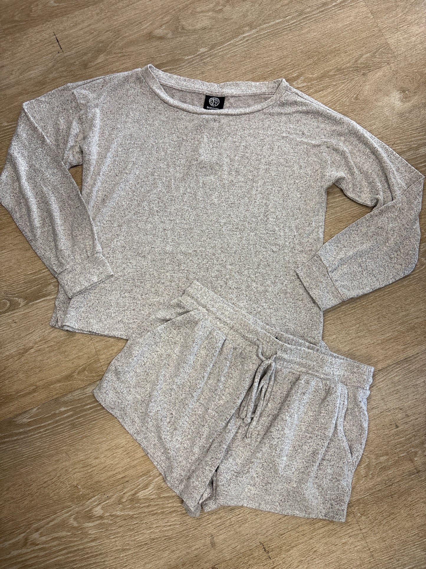 Womens Medium Heathered Tan Lounge Set