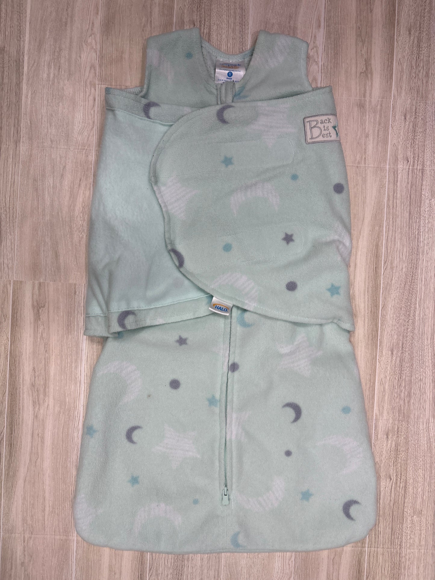 3-6m Halo Mint Moon Sleepsack Swaddle