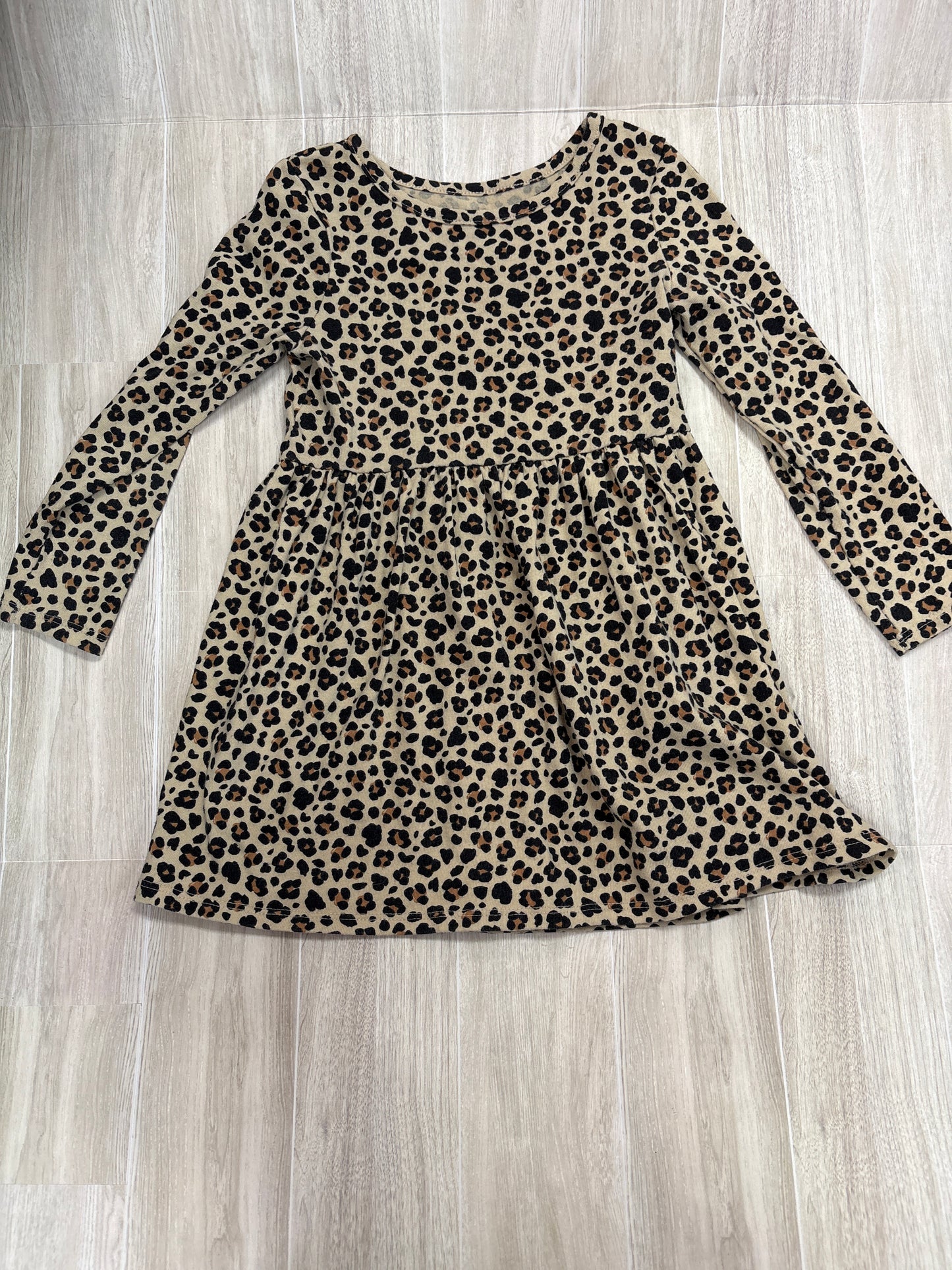 4T Leopard Long Sleeve Dress