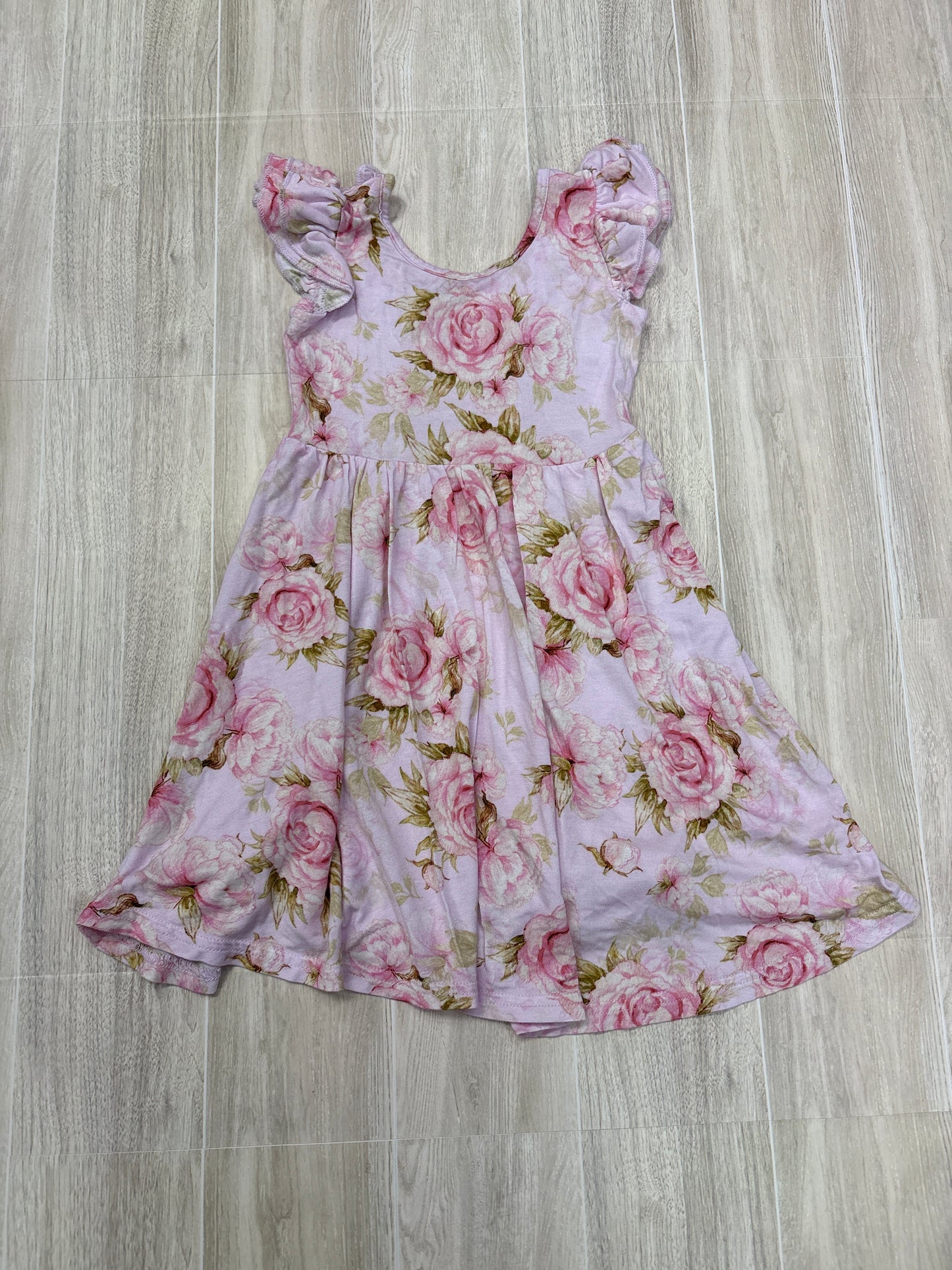 2T Bums & Roses Pink/Purple Roses Twirl Dress