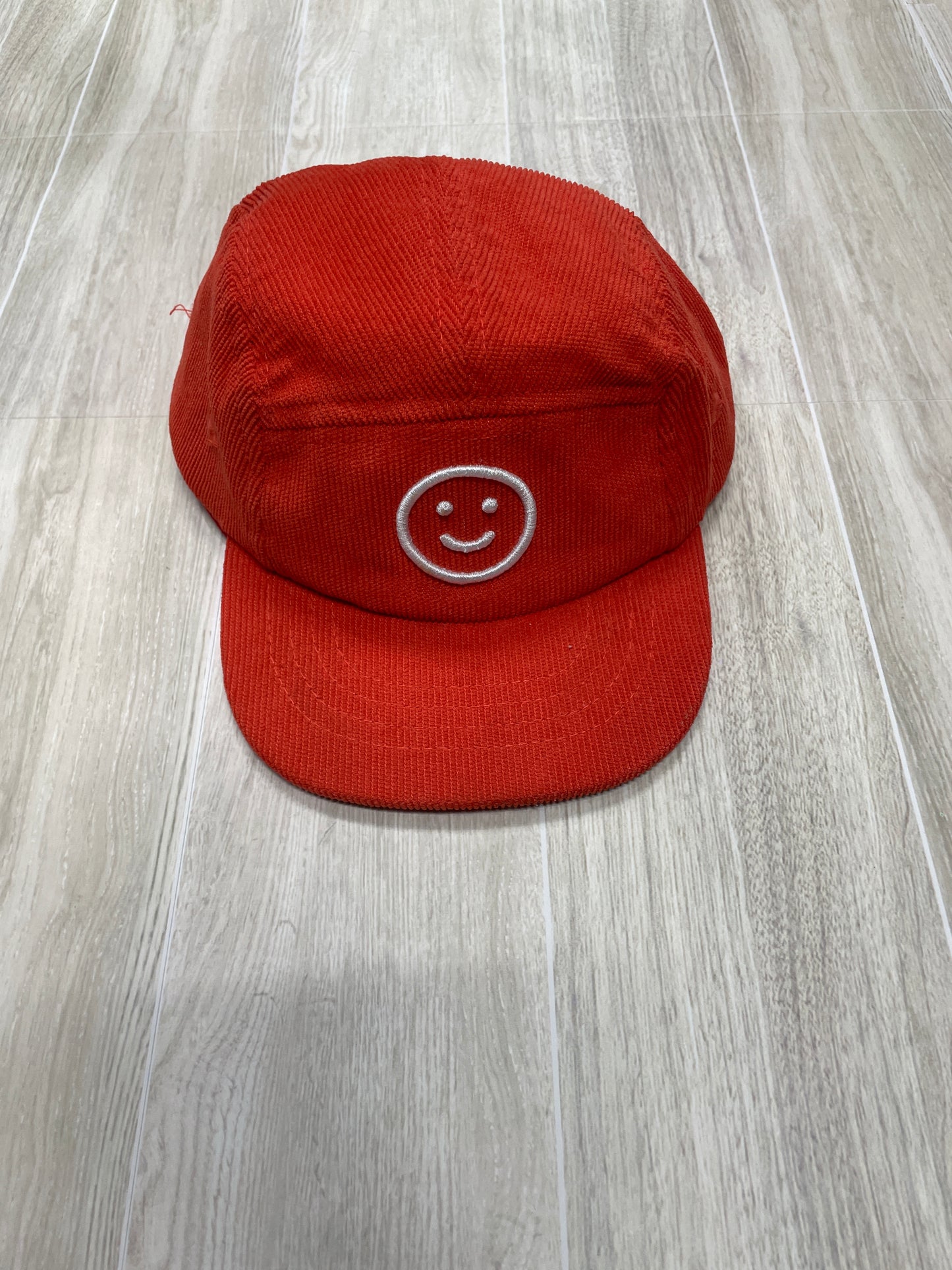 Hat - Jack & Winn Red Corduroy Smiley Hat