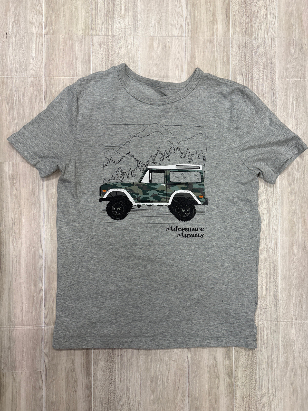 10 Grey GAP Adventure Awaits Jeep Graphic Tee