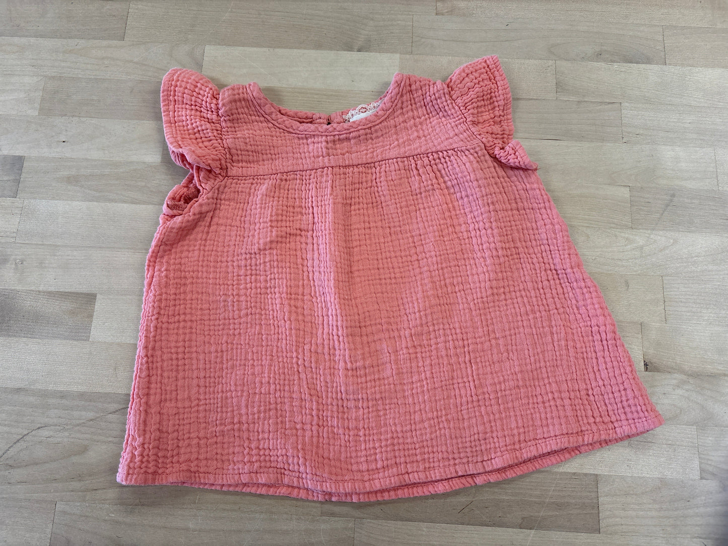 4T Gauze Salmon Shirt