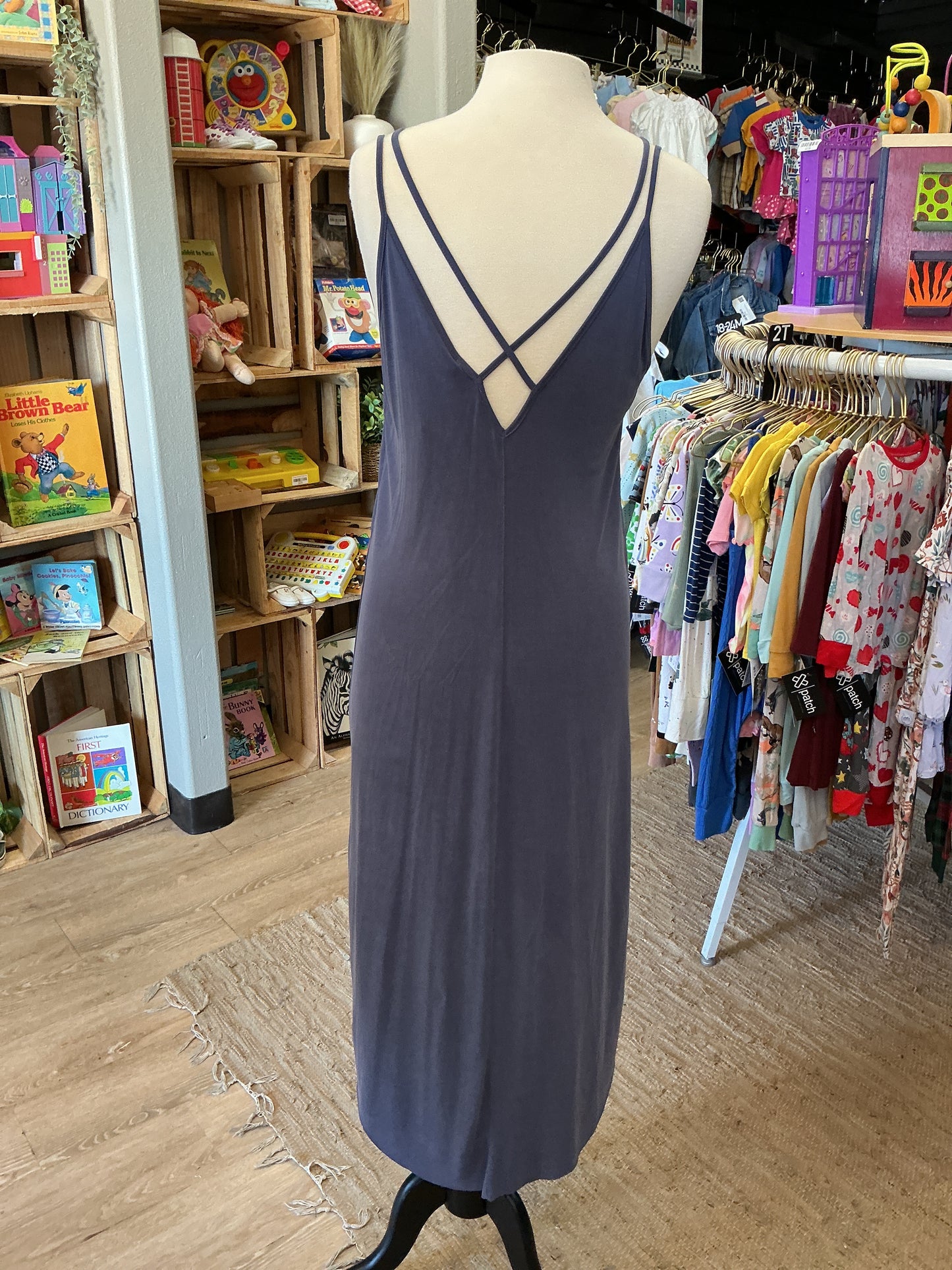 NWT Womens Small Dusty Blue Tank Dress