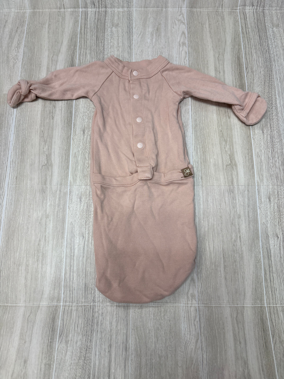 Preemie Light Pink Goumi Button Gown